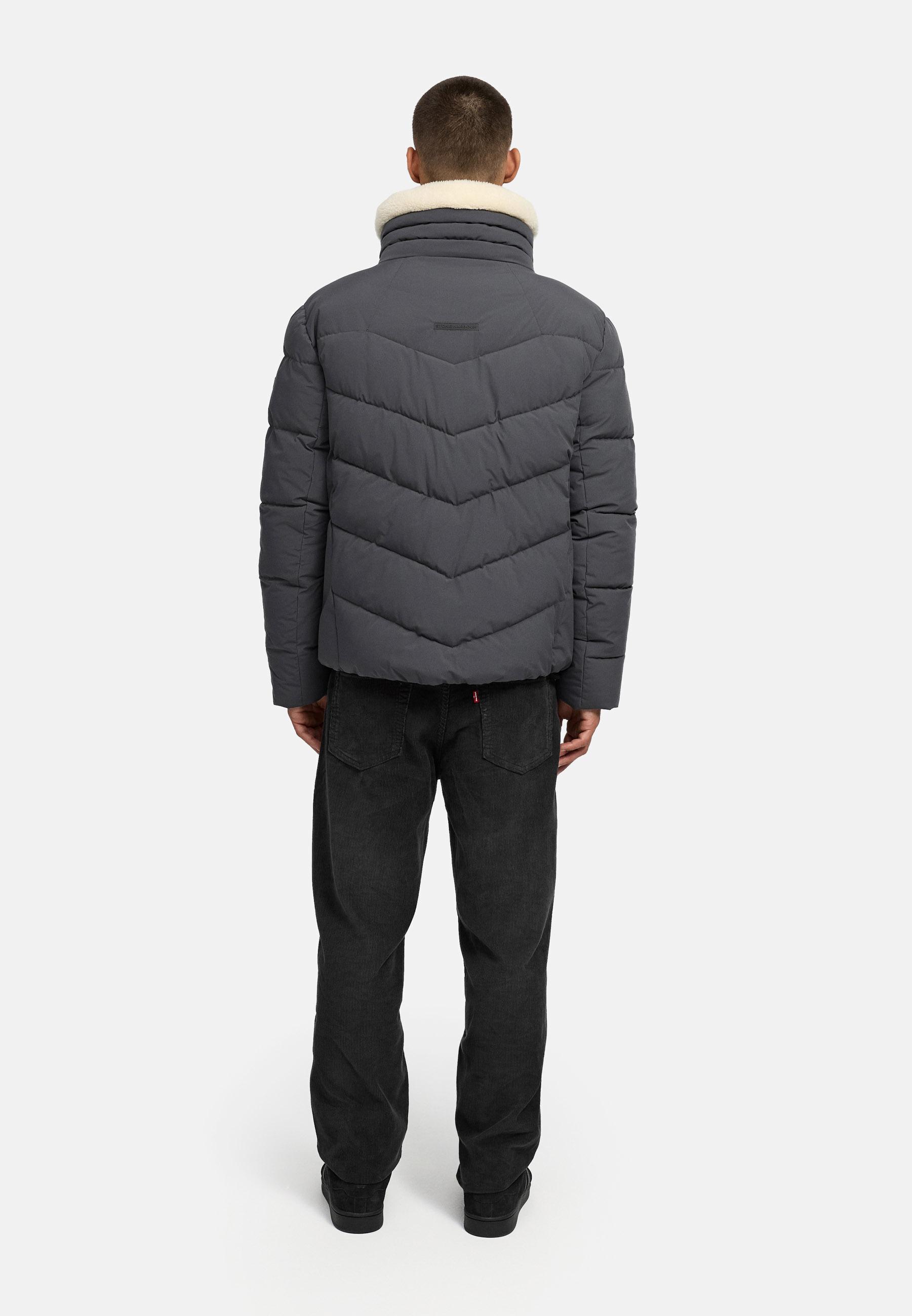 Winter Steppjacke mit kuscheligem Kragen "Ansello XX" Anthracite