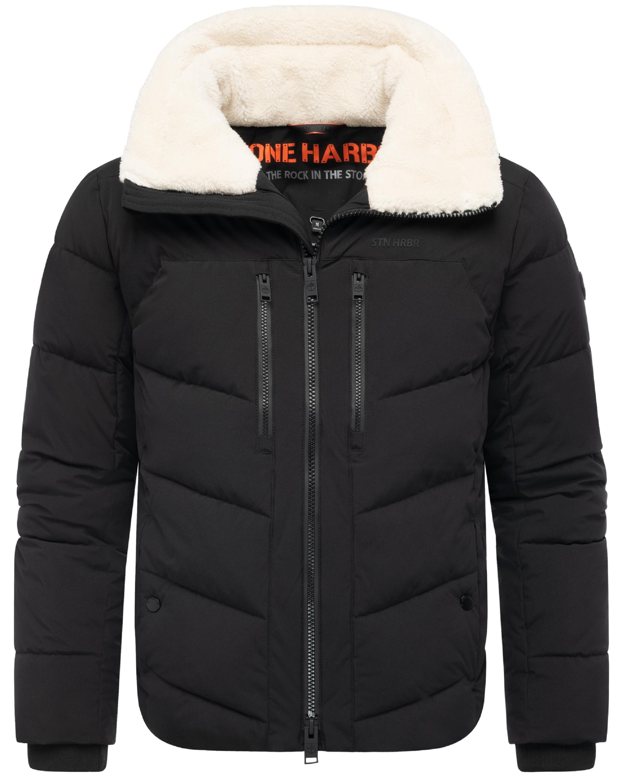 Winter Steppjacke mit kuscheligem Kragen "Ansello XX" Black