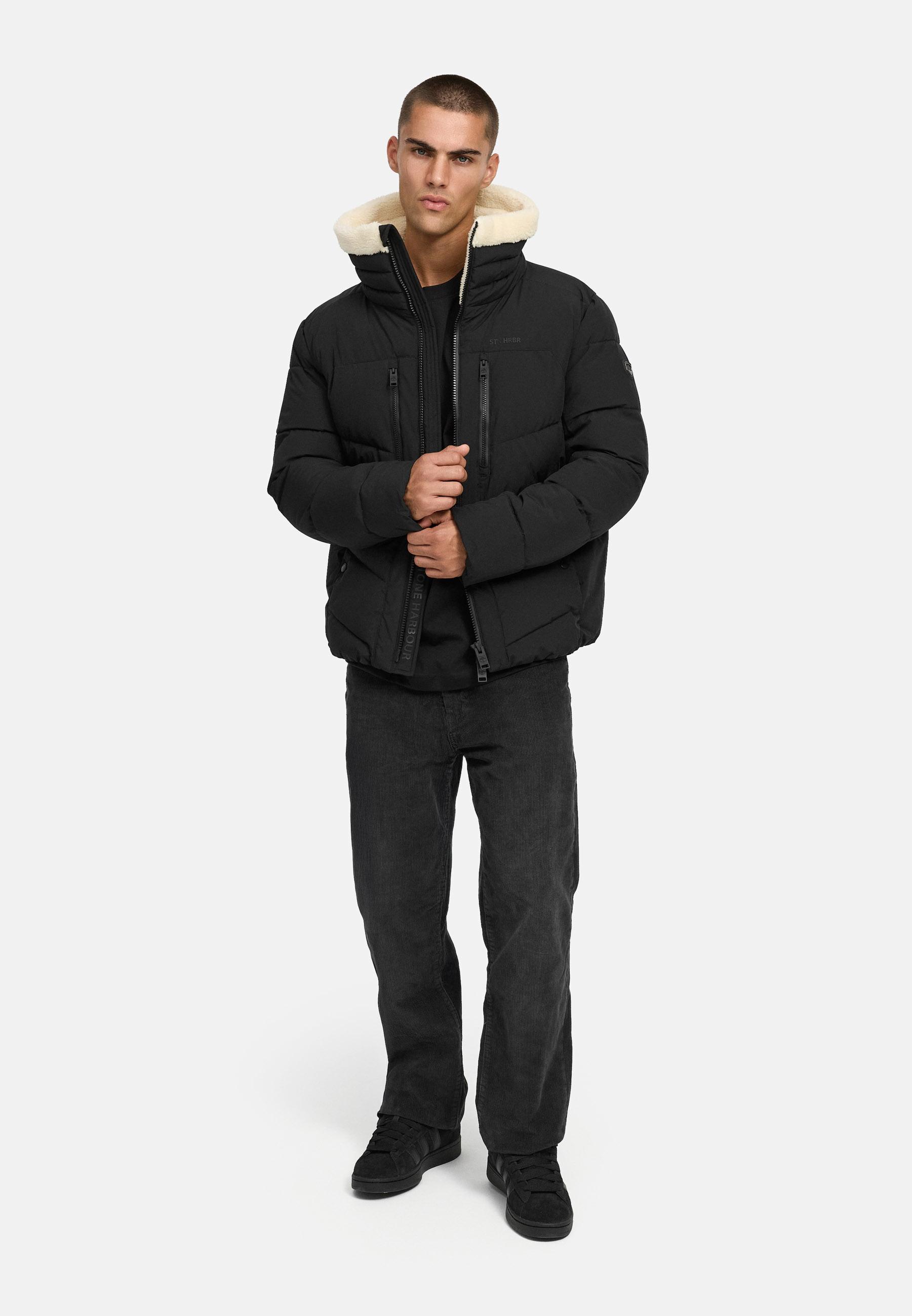 Winter Steppjacke mit kuscheligem Kragen "Ansello XX" Black