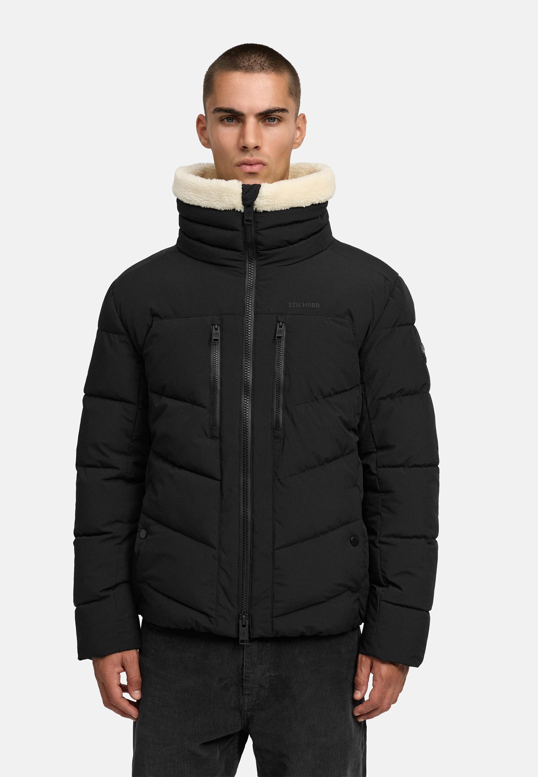 Winter Steppjacke mit kuscheligem Kragen "Ansello XX" Black