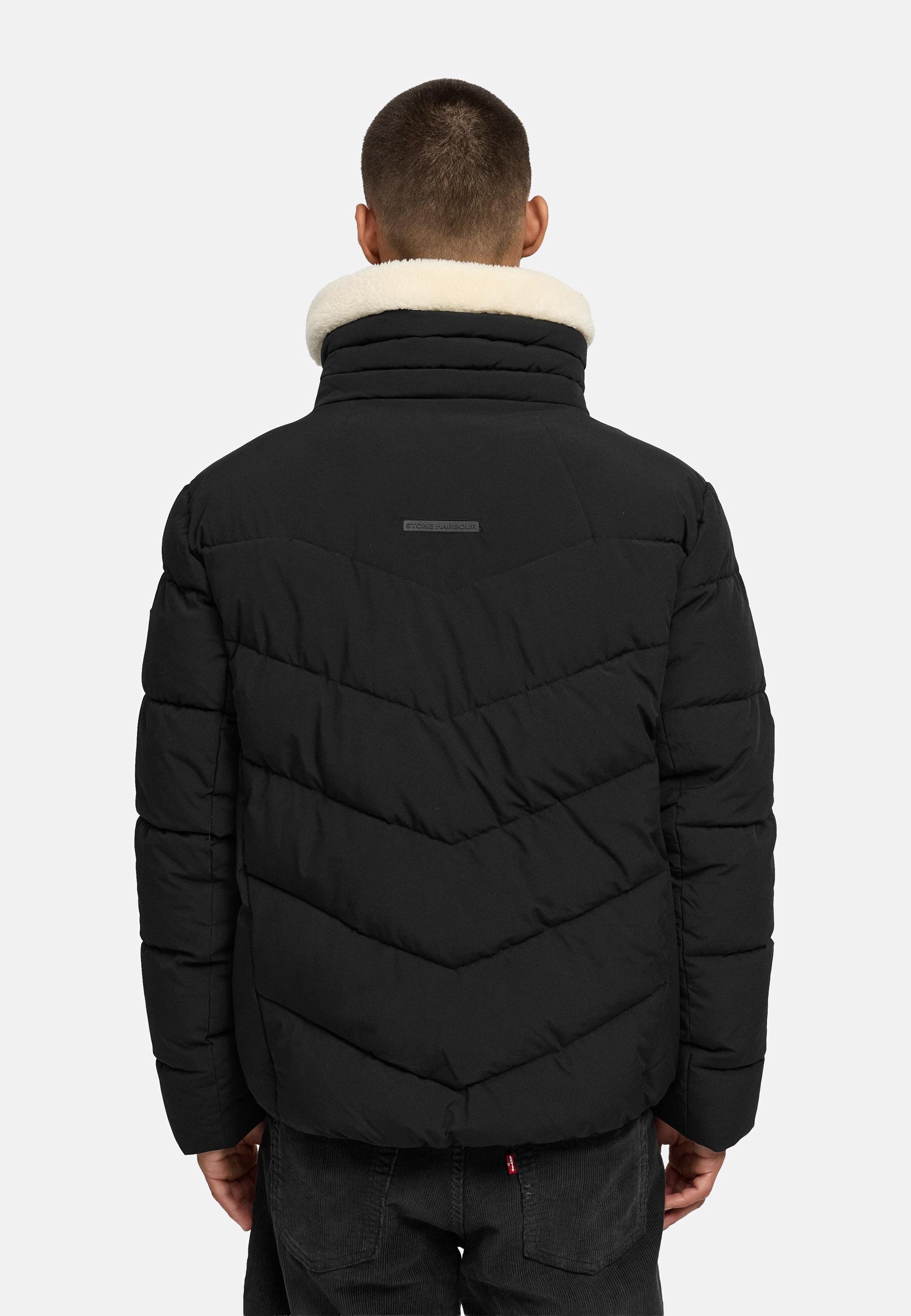 Winter Steppjacke mit kuscheligem Kragen "Ansello XX" Black