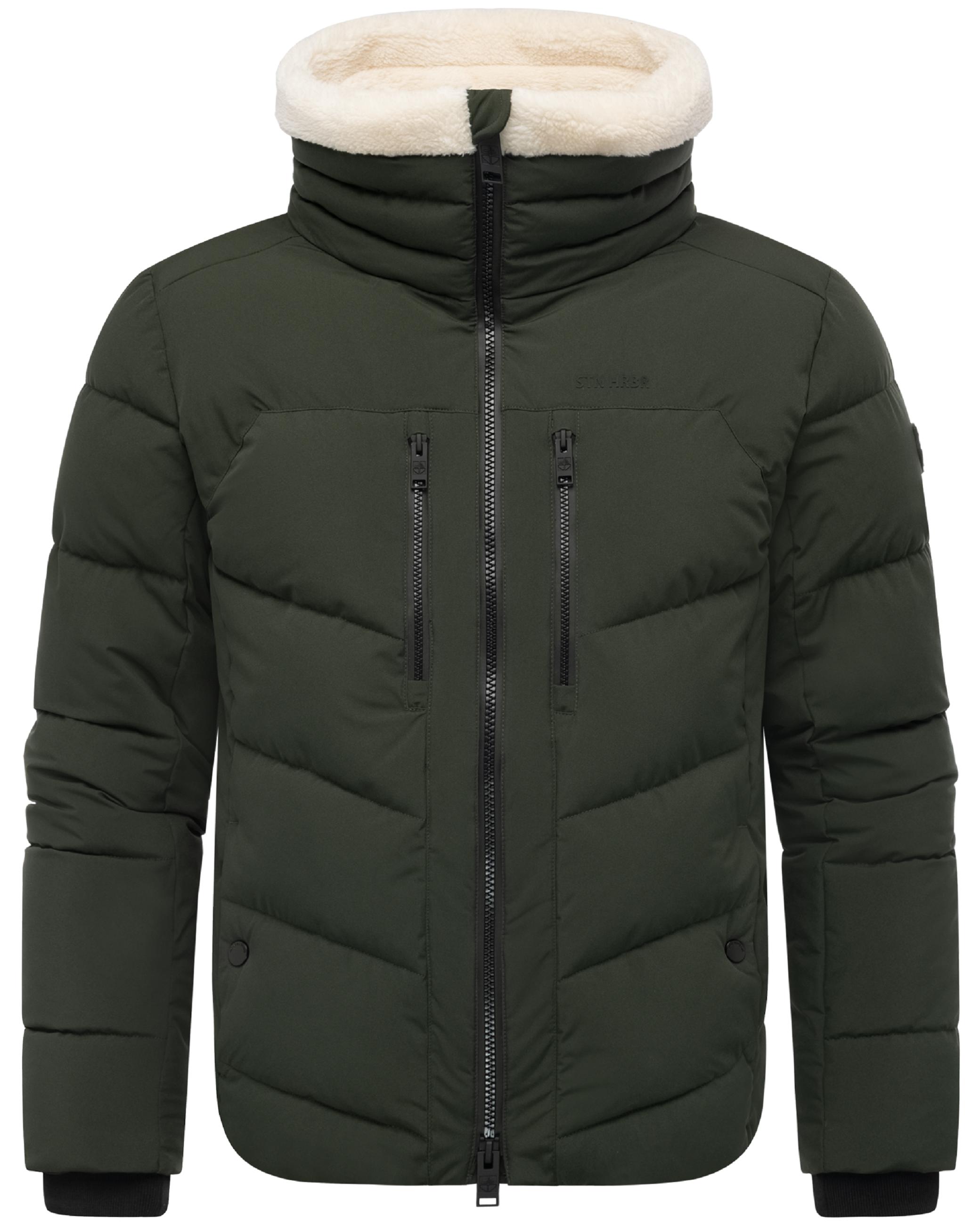 Winter Steppjacke mit kuscheligem Kragen "Ansello XX" Dark Olive