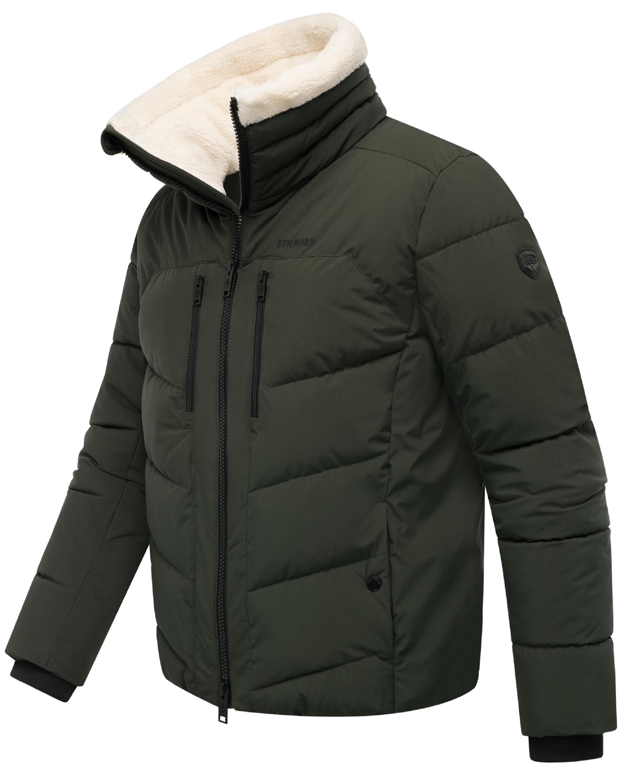 Winter Steppjacke mit kuscheligem Kragen "Ansello XX" Dark Olive