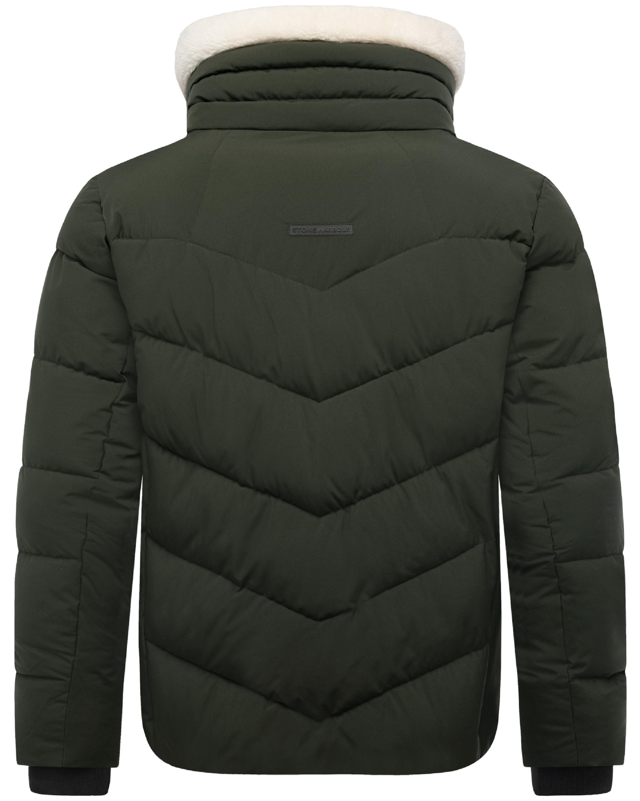 Winter Steppjacke mit kuscheligem Kragen "Ansello XX" Dark Olive