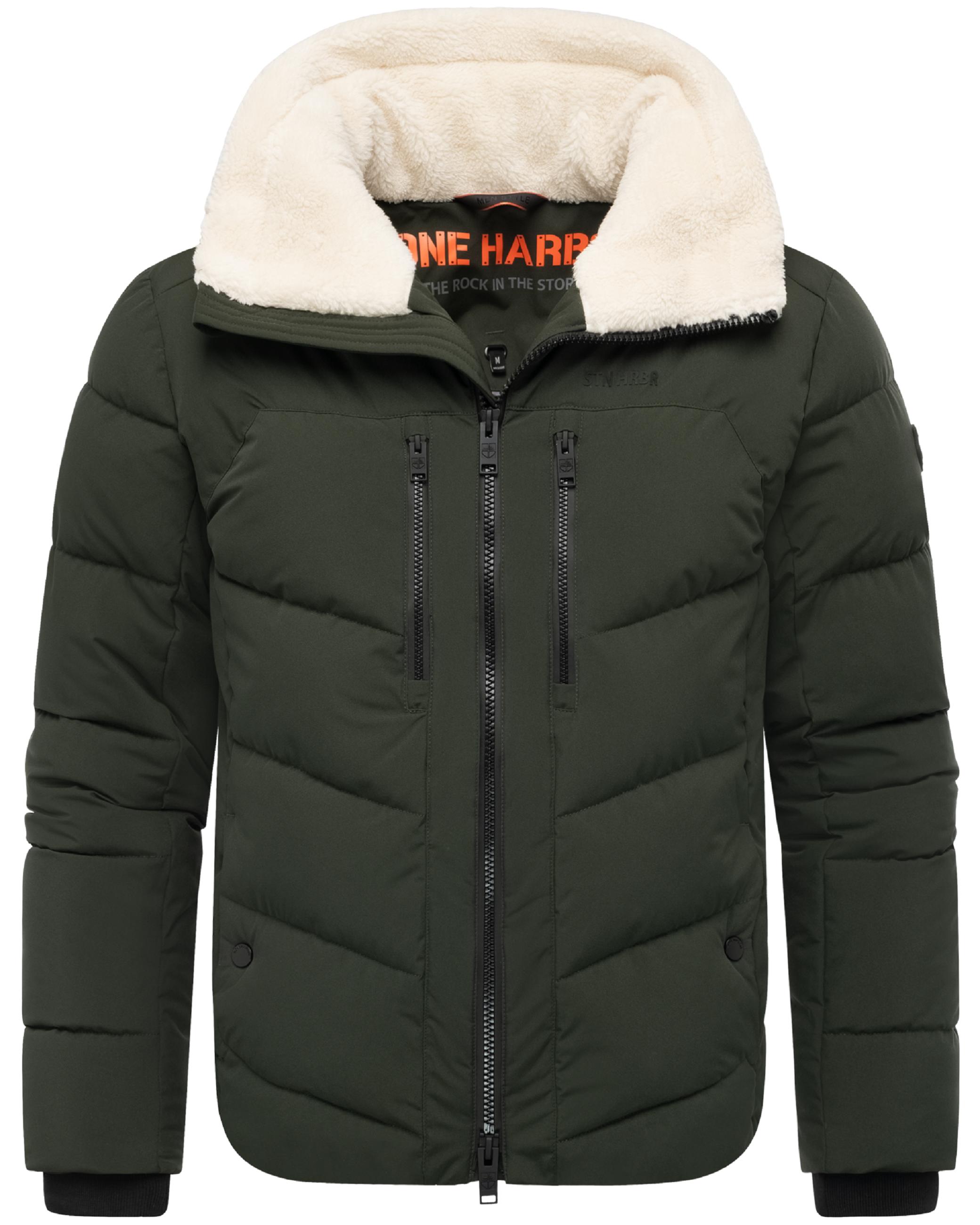 Winter Steppjacke mit kuscheligem Kragen "Ansello XX" Dark Olive