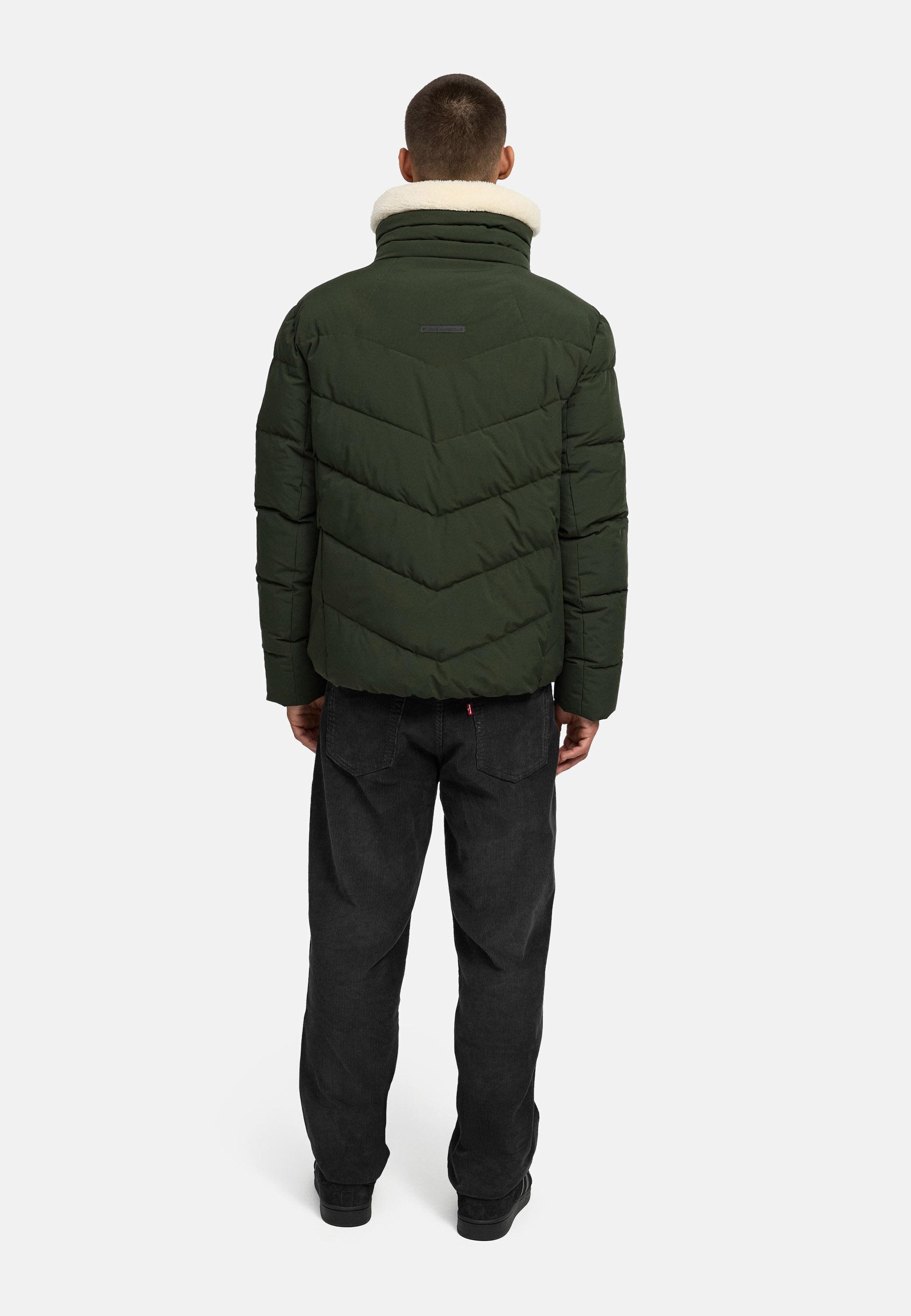 Winter Steppjacke mit kuscheligem Kragen "Ansello XX" Dark Olive