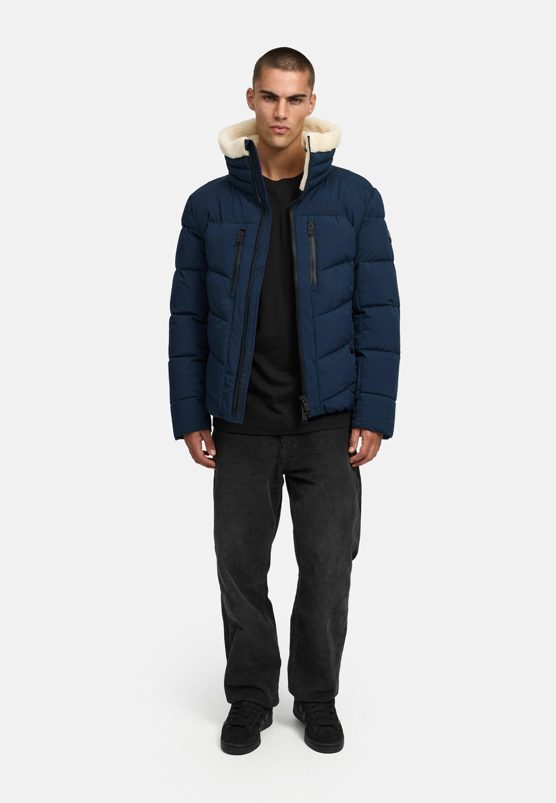 Winter Steppjacke mit kuscheligem Kragen "Ansello XX" Navy