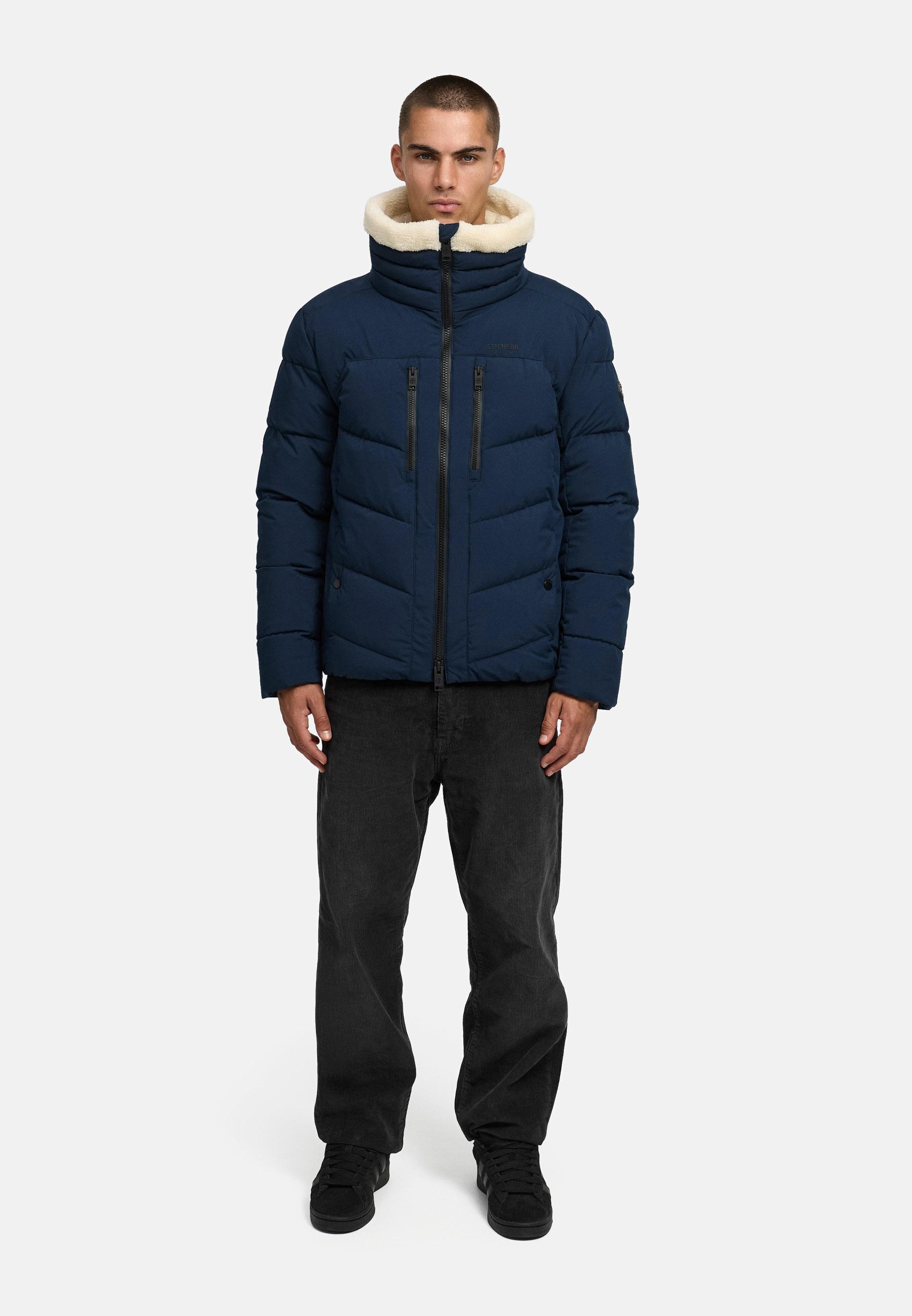 Winter Steppjacke mit kuscheligem Kragen "Ansello XX" Navy
