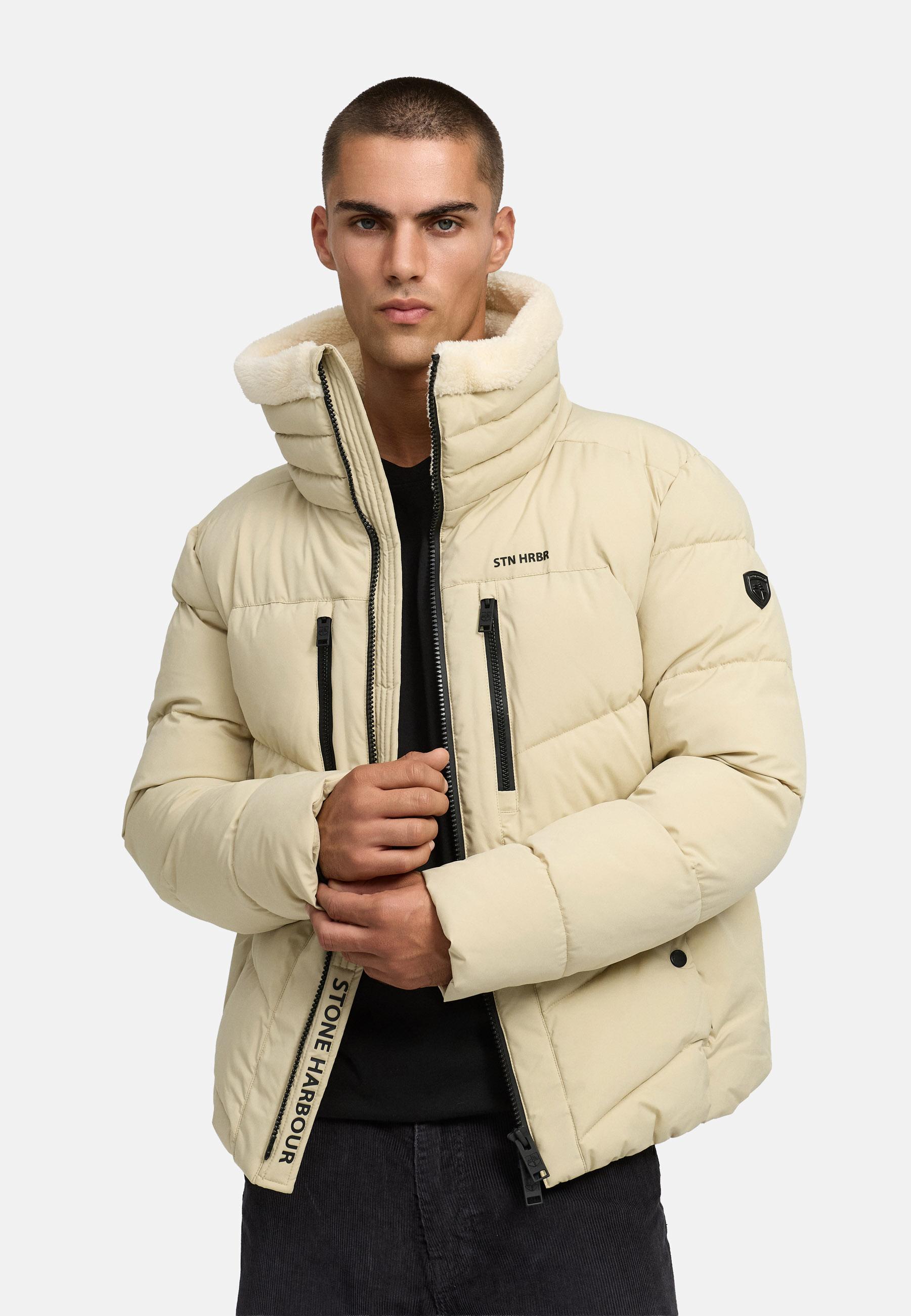Winter Steppjacke mit kuscheligem Kragen "Ansello XX" Sand