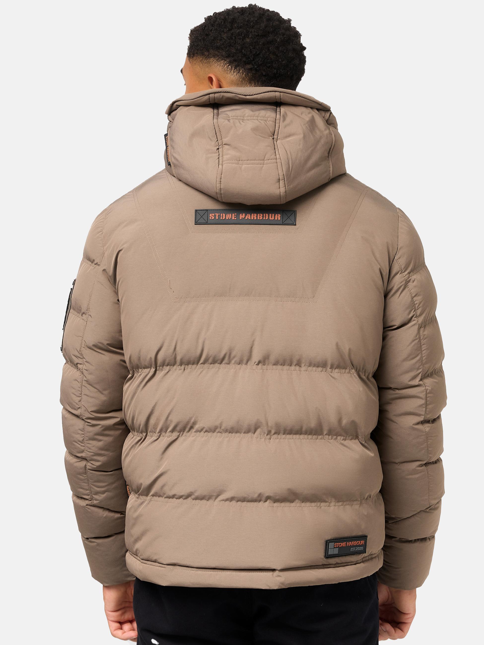 Kurze Winter Steppjacke "Arvidoo" Stone Brown