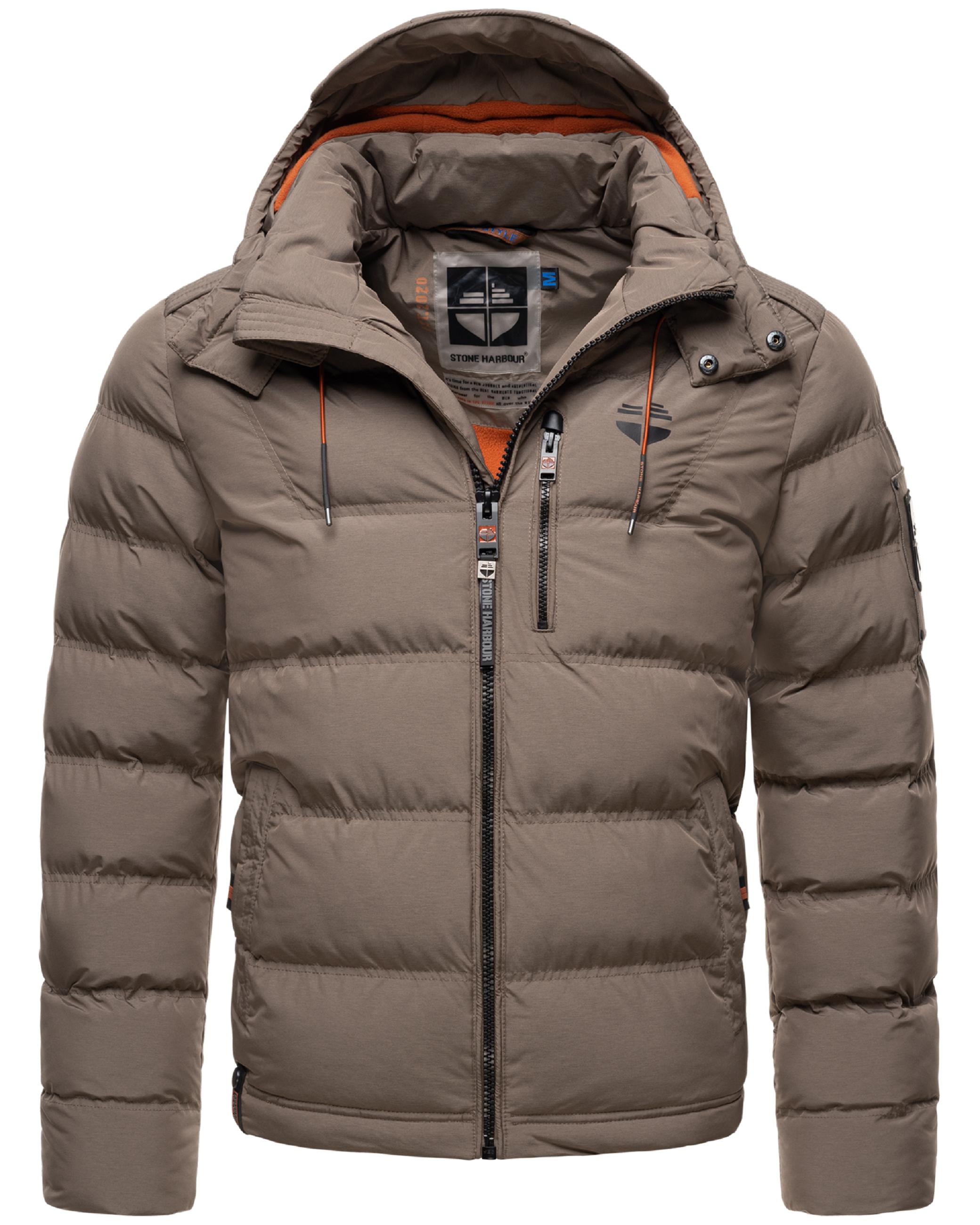 Kurze Winter Steppjacke "Arvidoo" Stone Brown