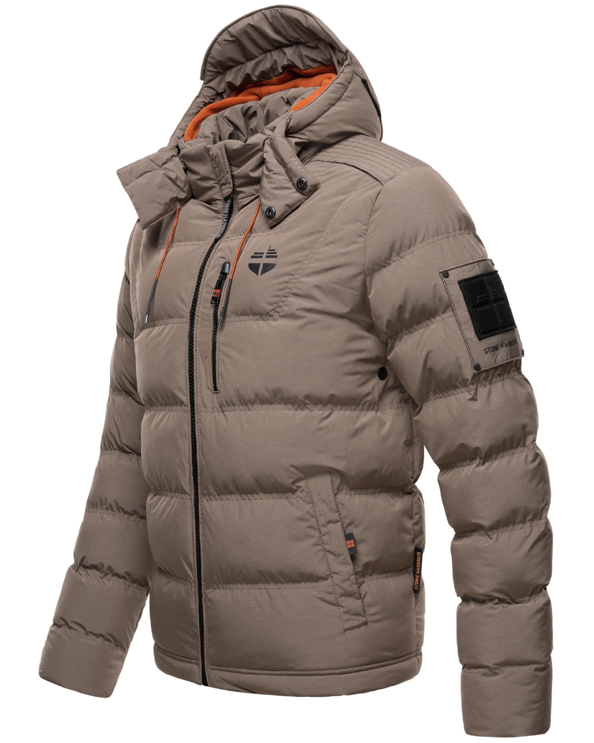 Kurze Winter Steppjacke "Arvidoo" Stone Brown