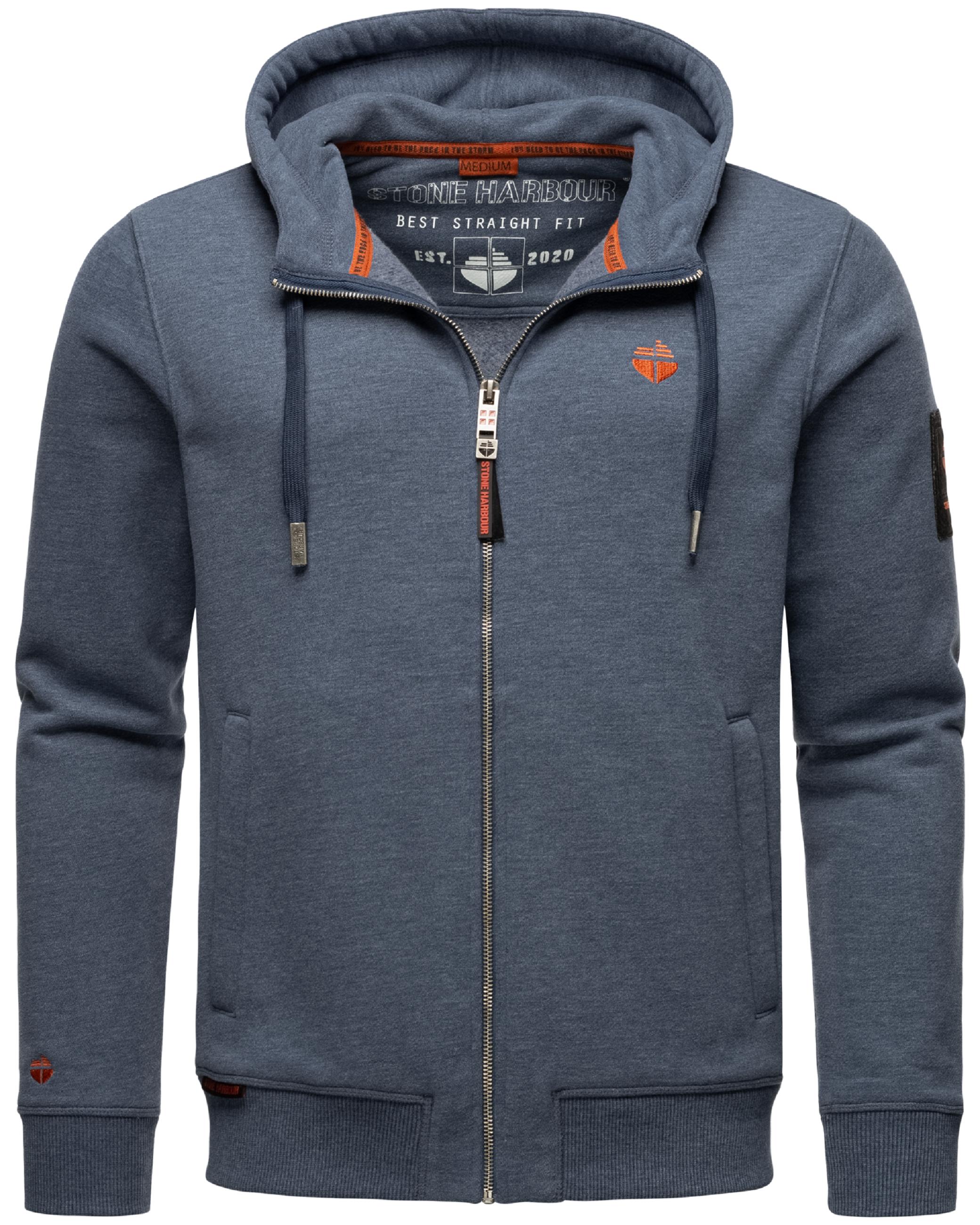 Sportliche Sweatjacke mit Kapuze "Billie Joy" Dusty Blue Melange