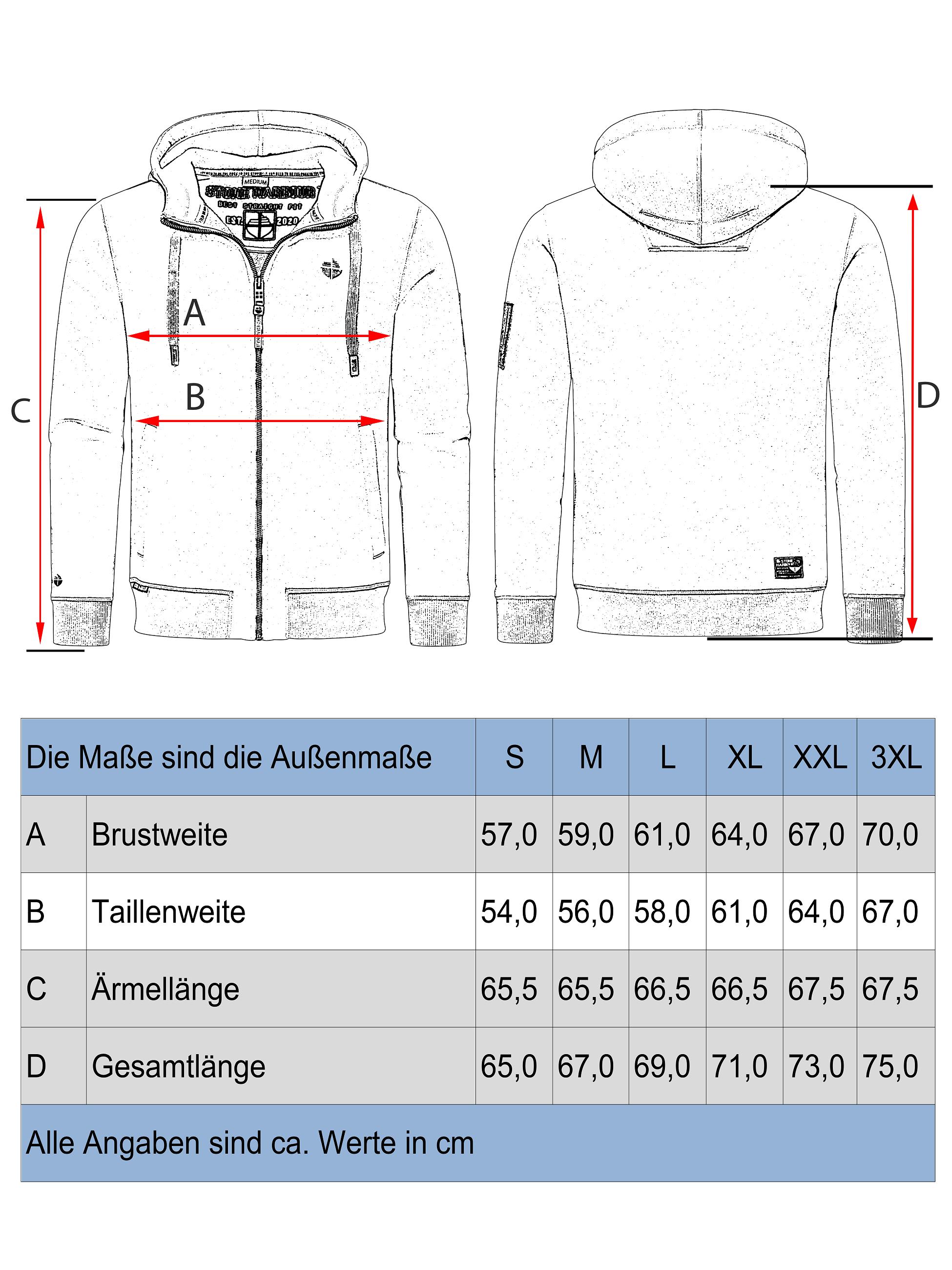 Grössentabelle - Sportliche Sweatjacke mit Kapuze "Billie Joy"