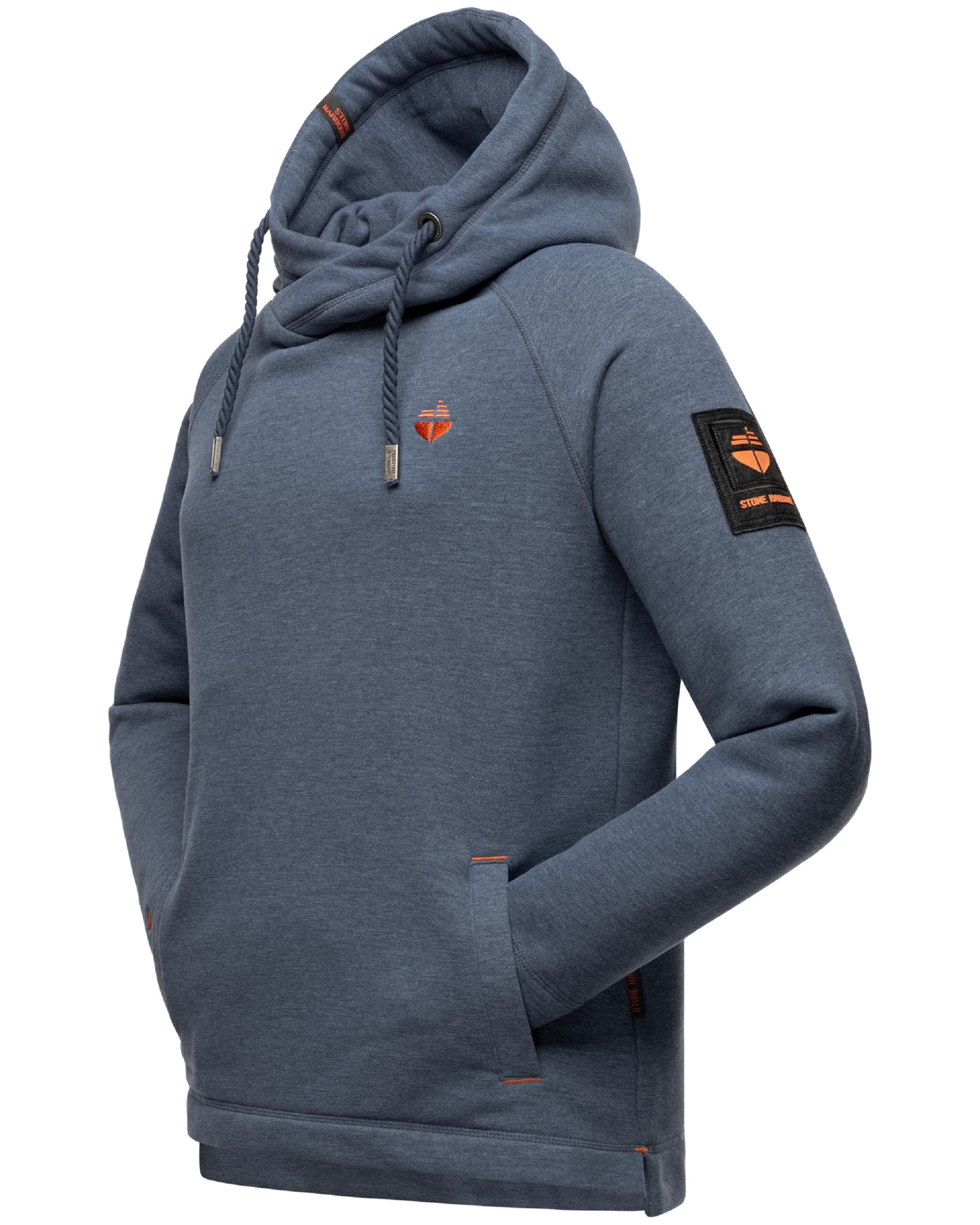 Sportlicher Hoodie "Caspian Sailor" Dusty Blue Melange