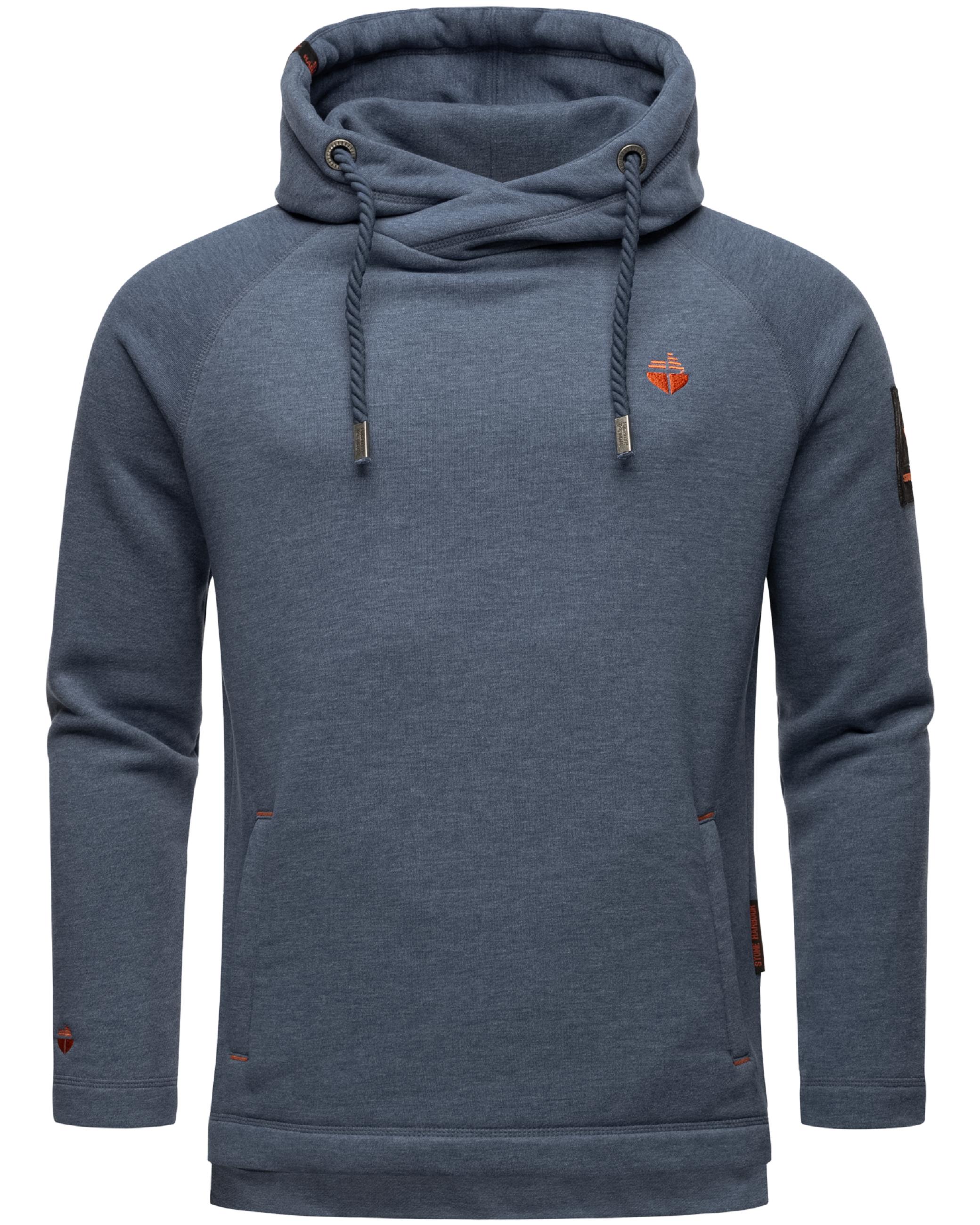 Sportlicher Hoodie "Caspian Sailor" Dusty Blue Melange