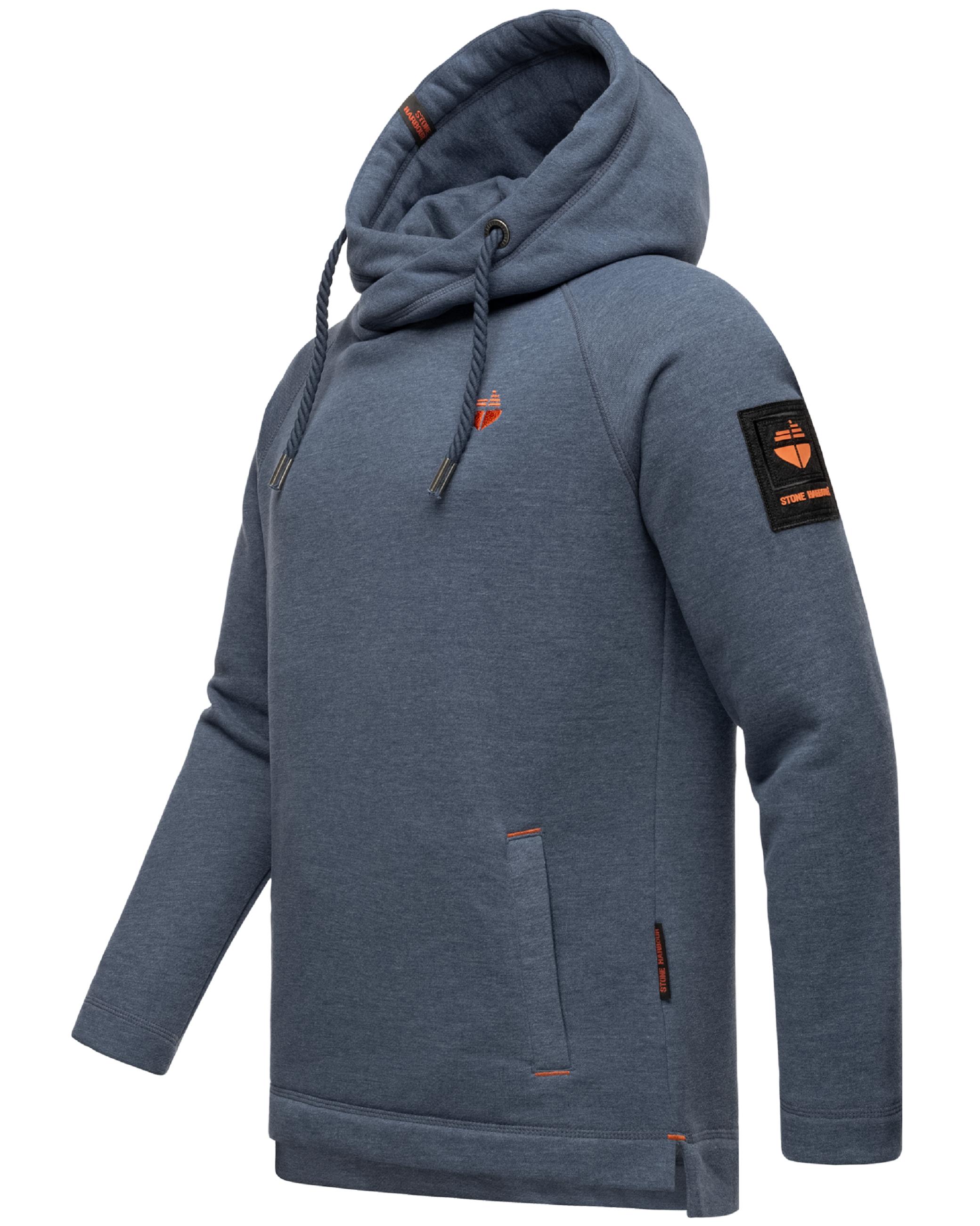 Sportlicher Hoodie "Caspian Sailor" Dusty Blue Melange