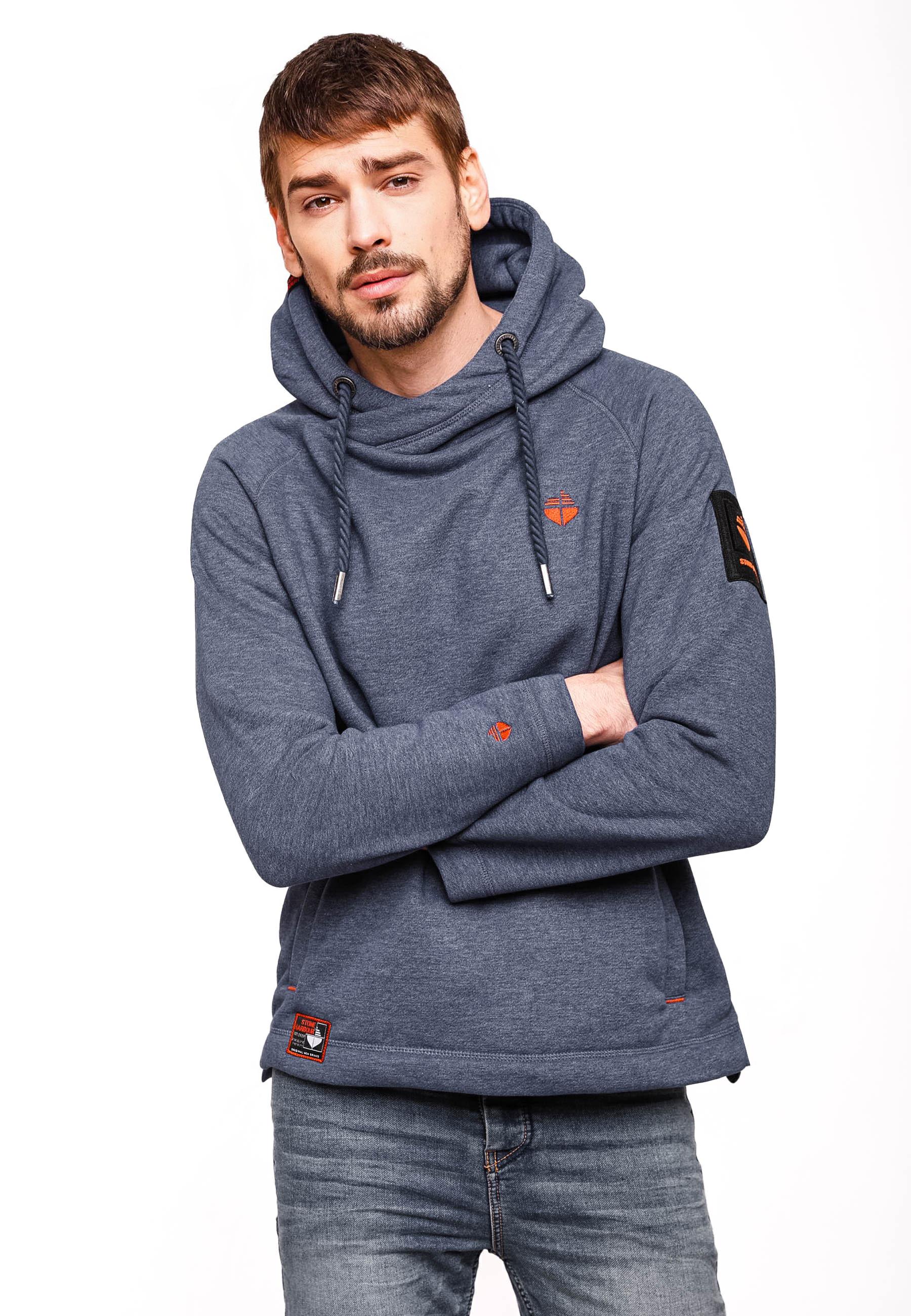 Sportlicher Hoodie "Caspian Sailor" Dusty Blue Melange