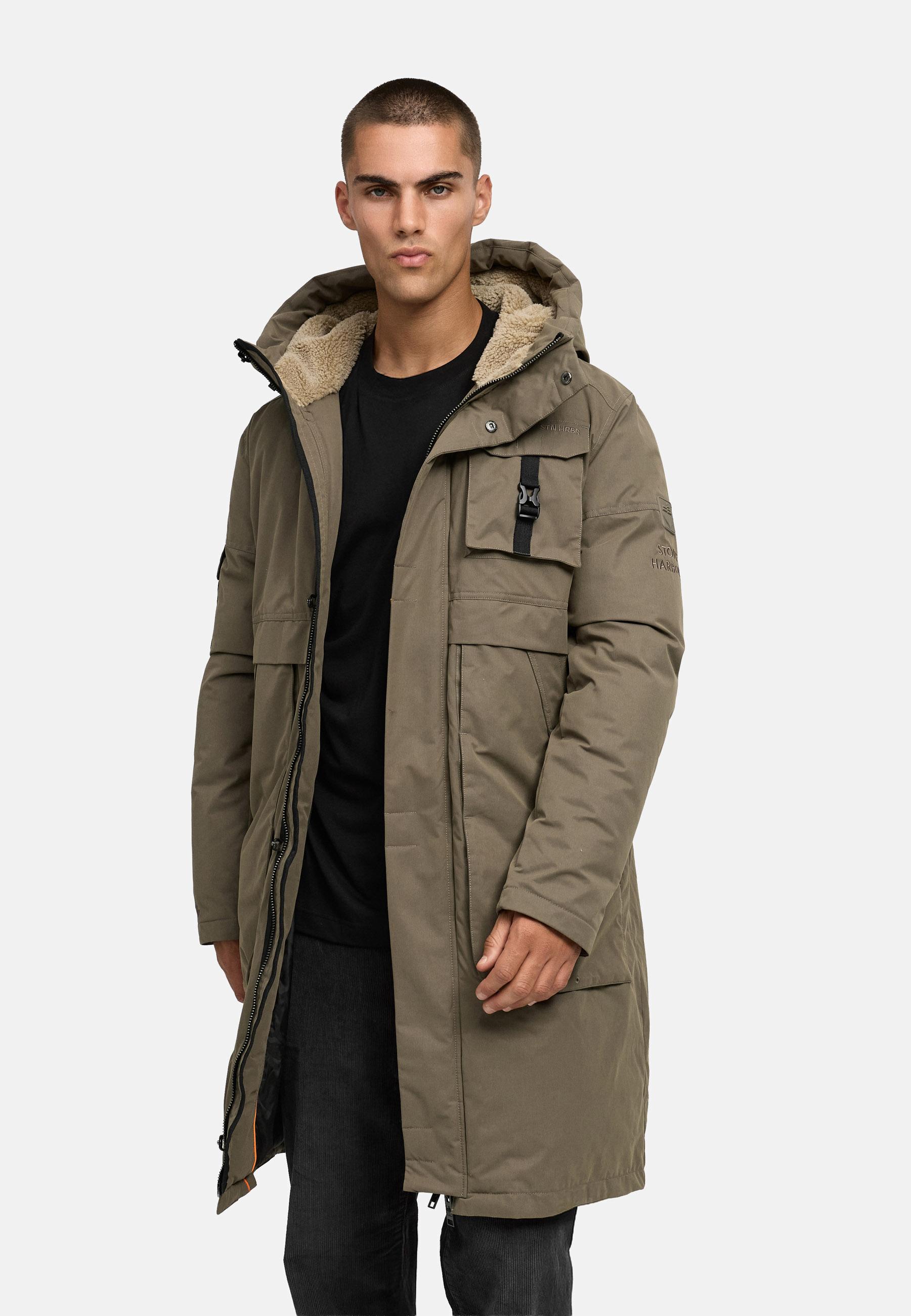 Wasserabweisender Wintermantel "Cyriaan XX" Stone Brown