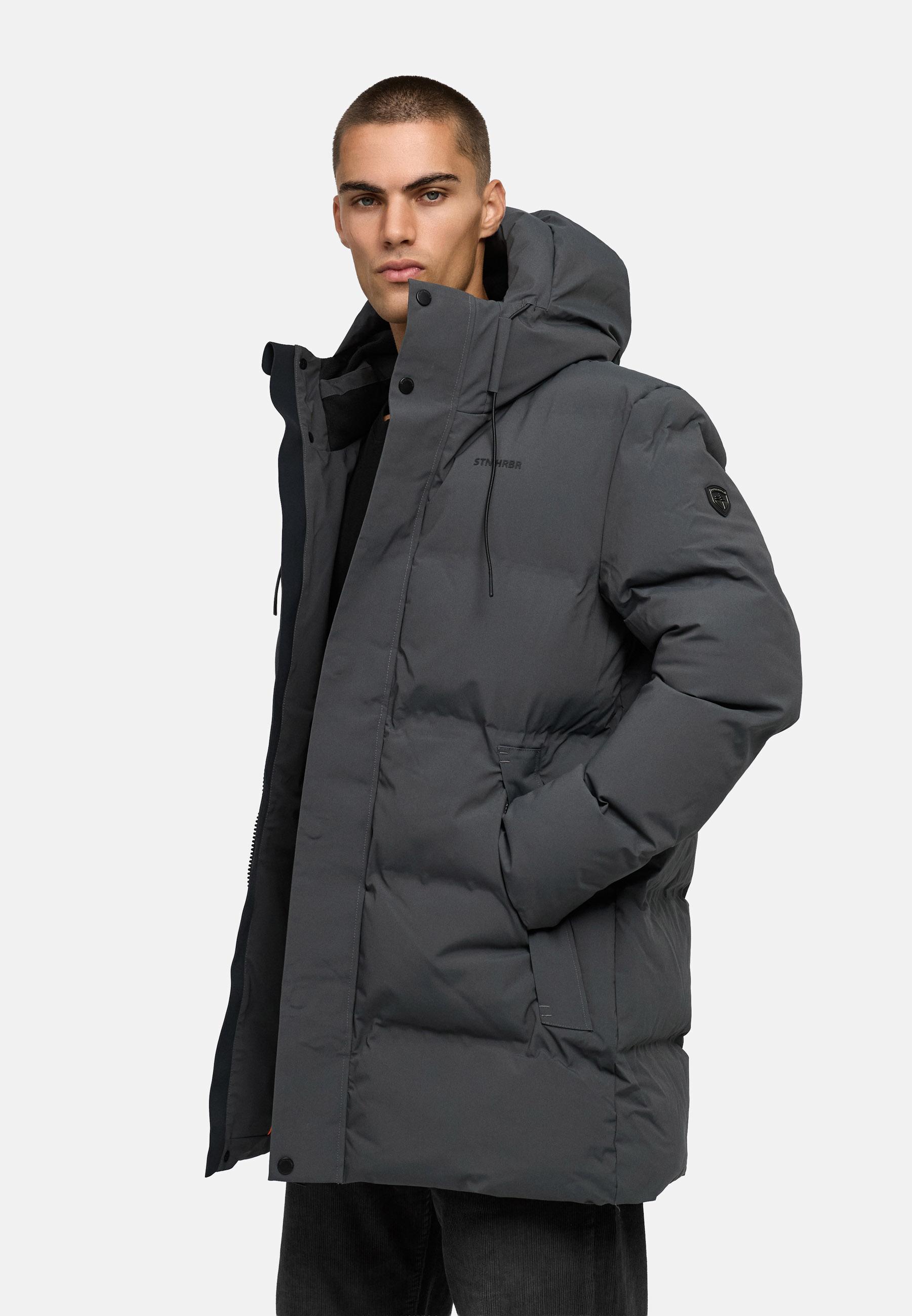 Gesteppter Kurzmantel mit Kapuze "Darianoo XX" Anthracite