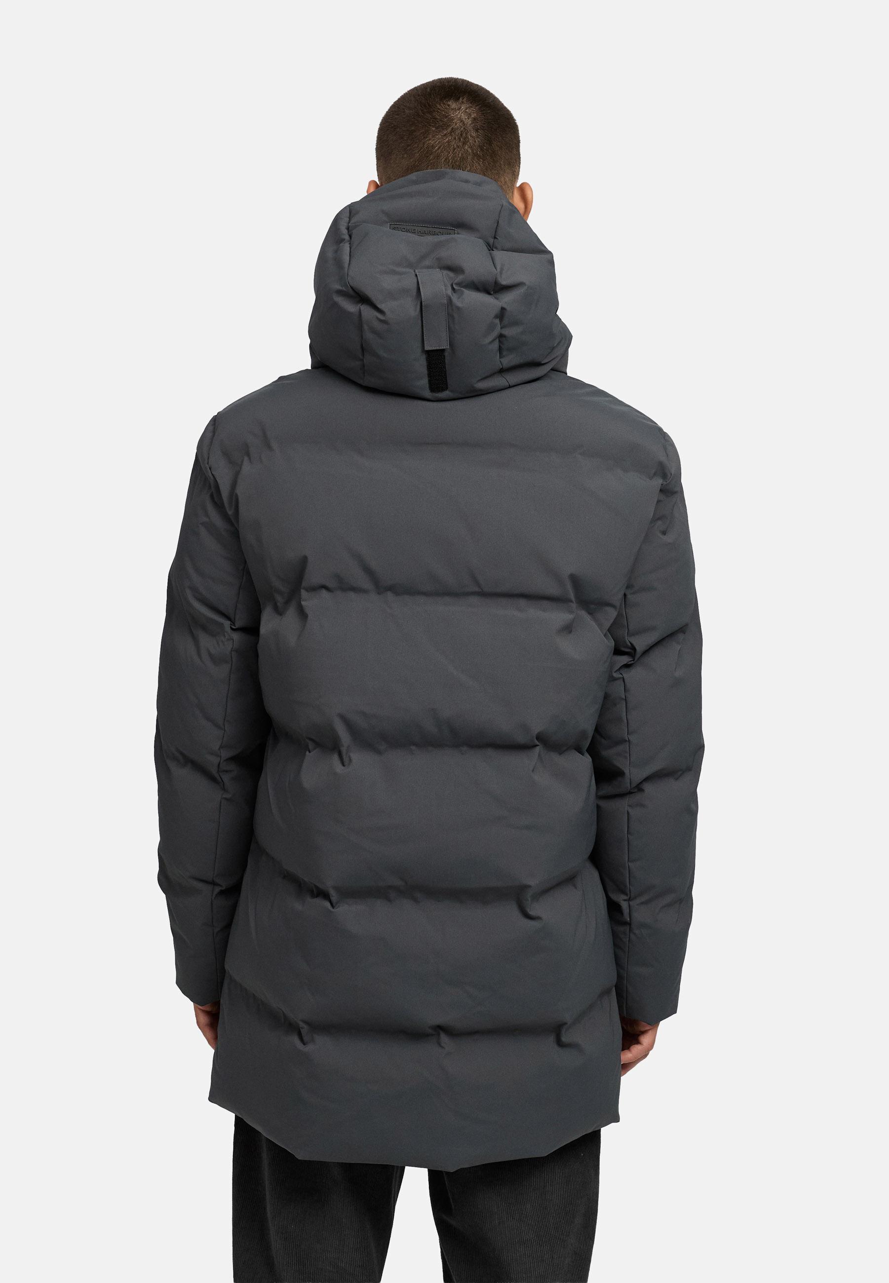 Gesteppter Kurzmantel mit Kapuze "Darianoo XX" Anthracite