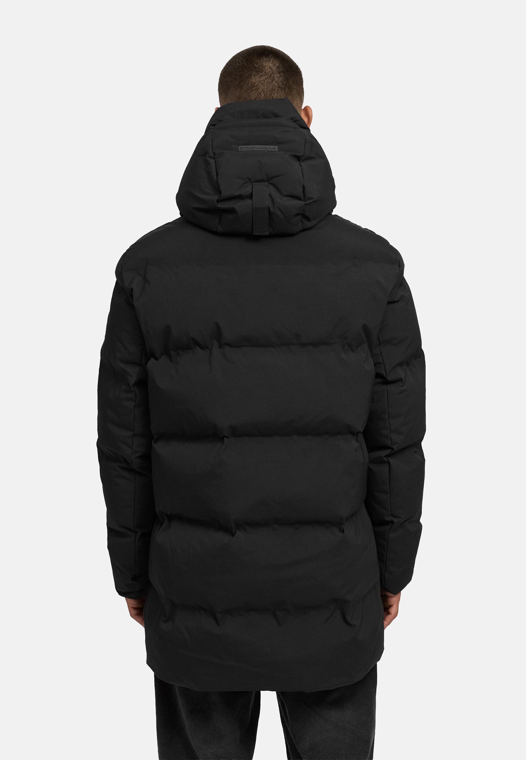 Gesteppter Kurzmantel mit Kapuze "Darianoo XX" Black