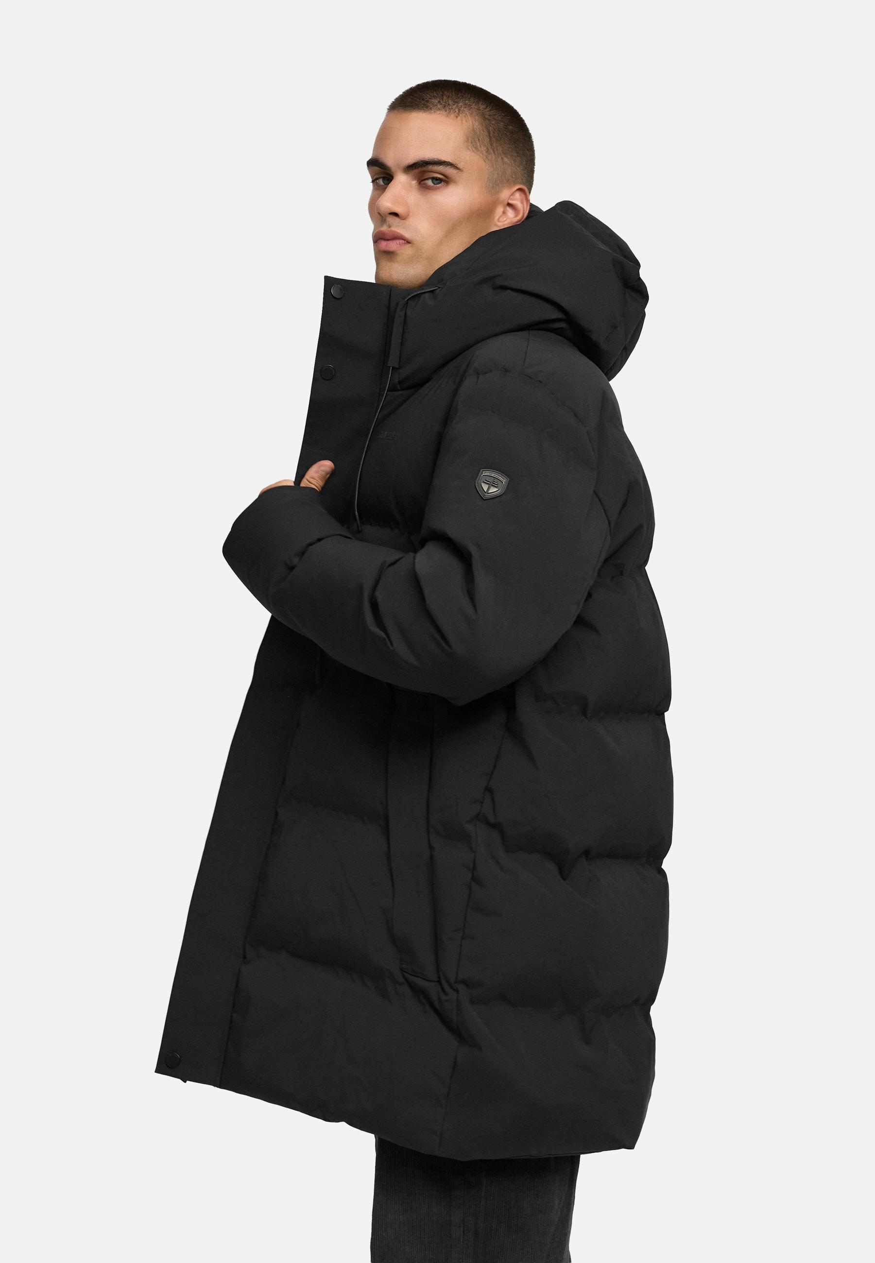Gesteppter Kurzmantel mit Kapuze "Darianoo XX" Black
