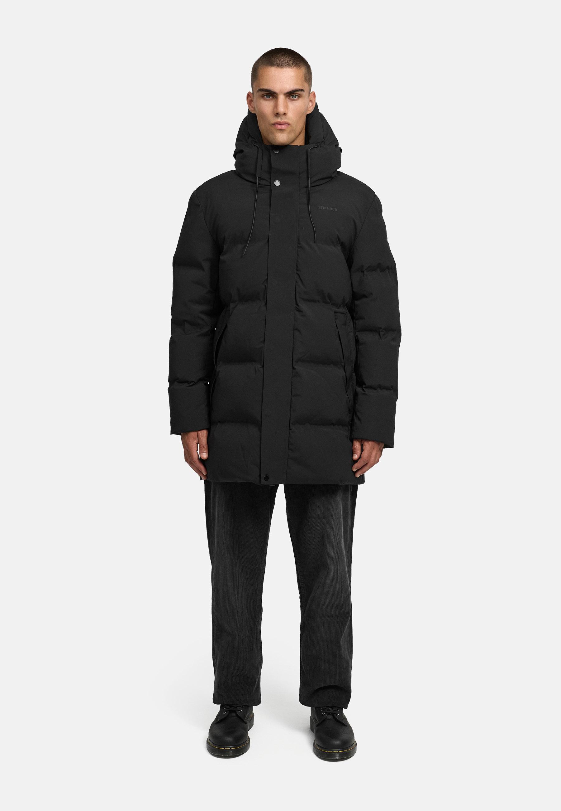 Gesteppter Kurzmantel mit Kapuze "Darianoo XX" Black