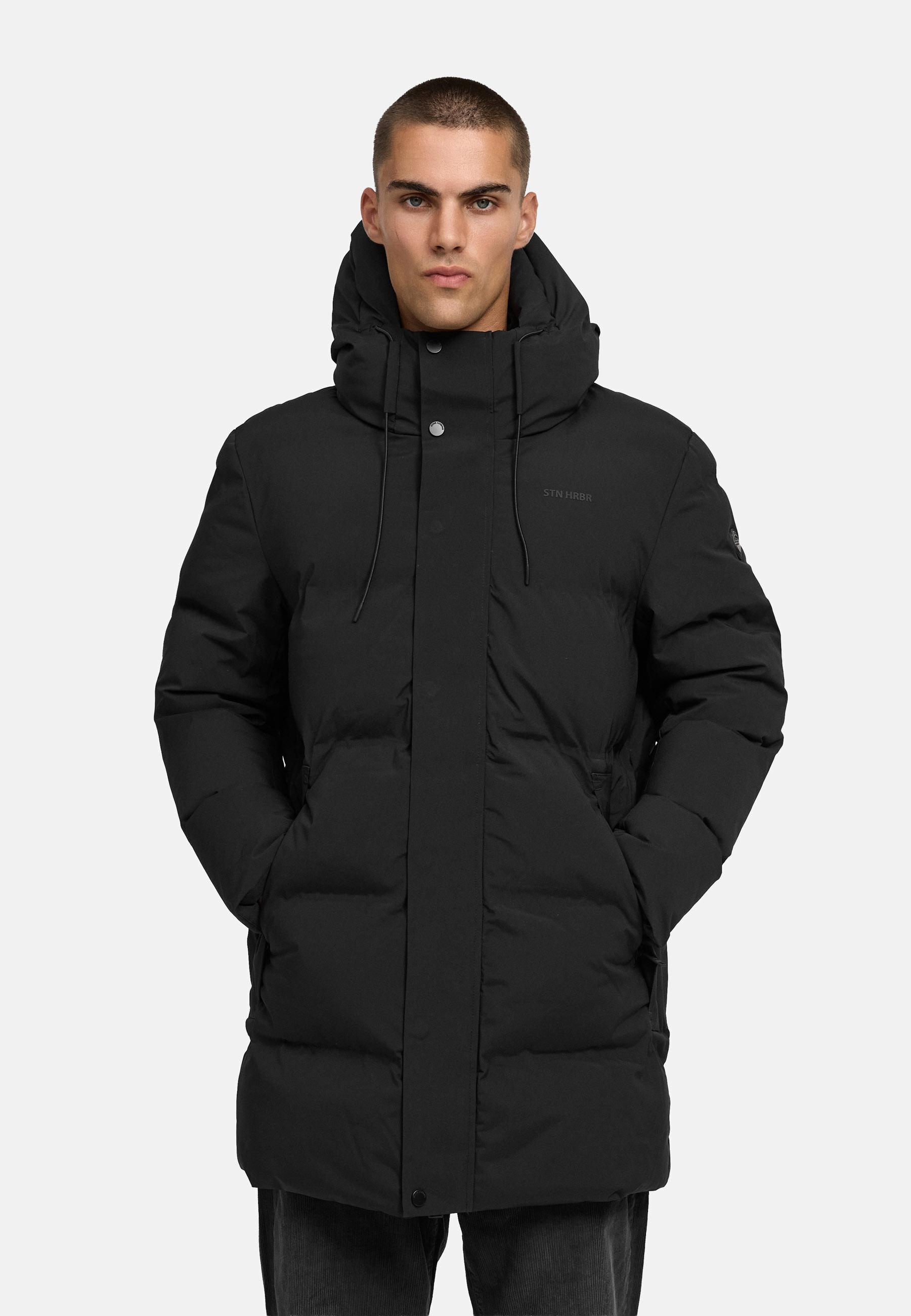 Gesteppter Kurzmantel mit Kapuze "Darianoo XX" Black