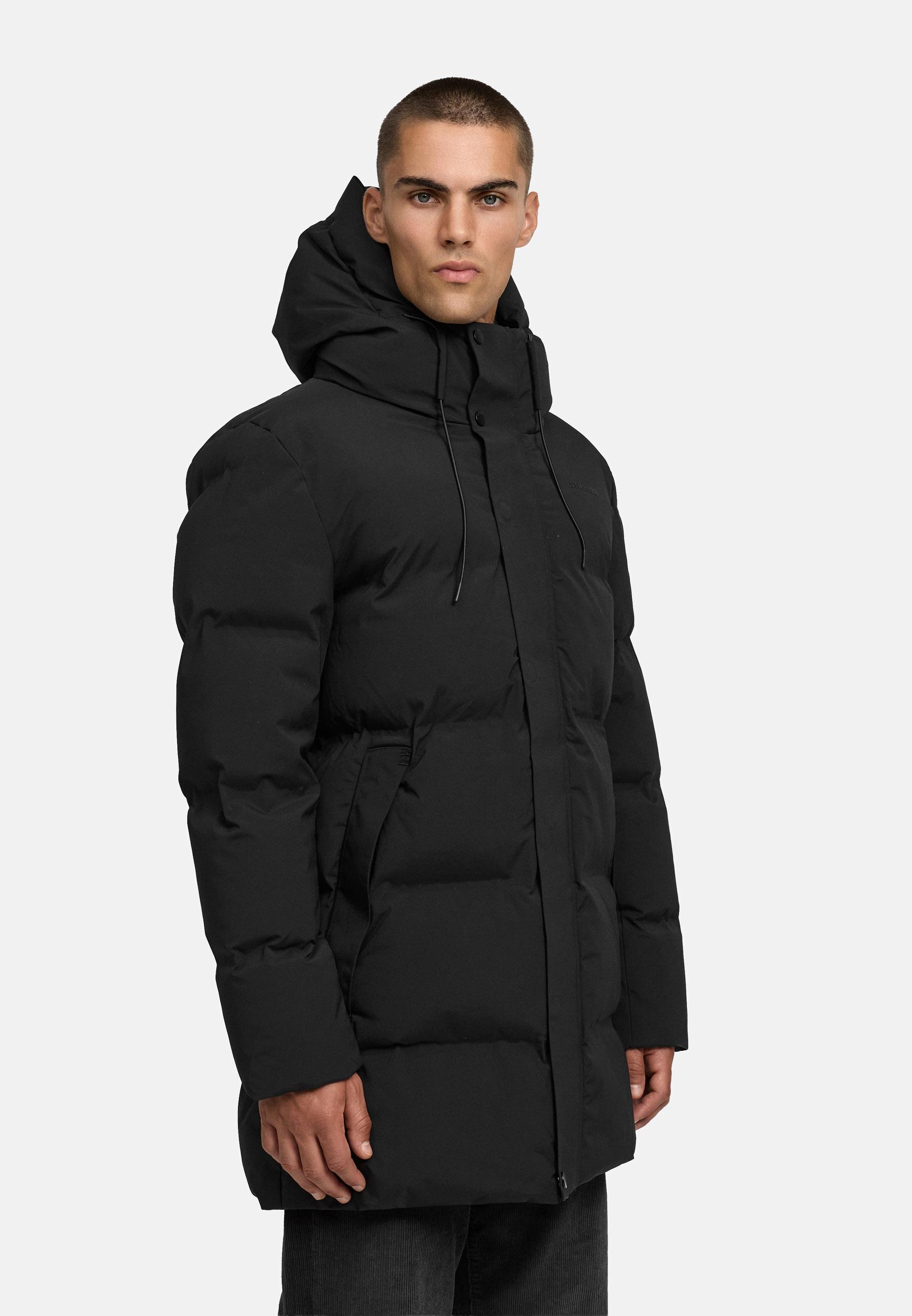 Gesteppter Kurzmantel mit Kapuze "Darianoo XX" Black