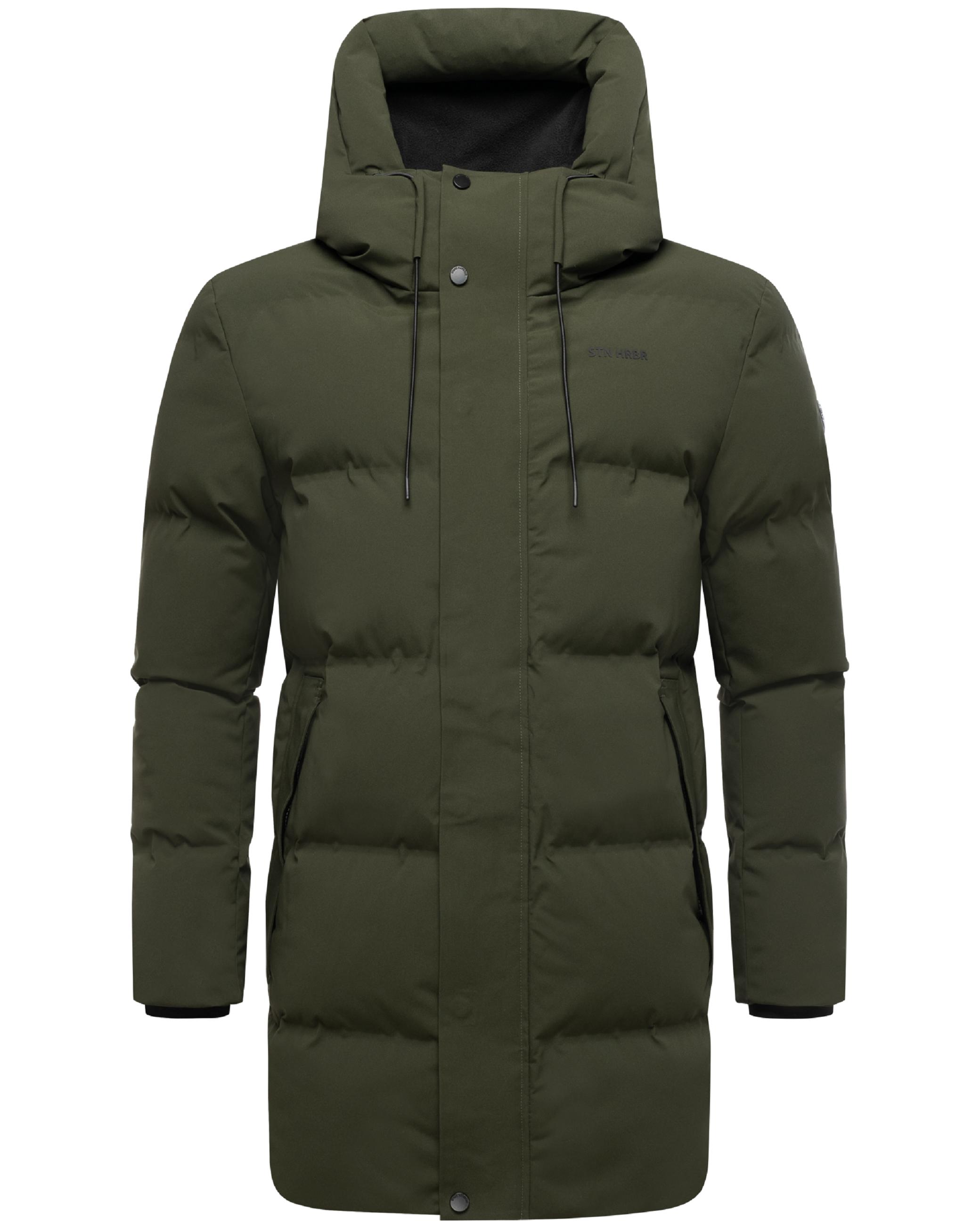 Gesteppter Kurzmantel mit Kapuze "Darianoo XX" Dark Olive