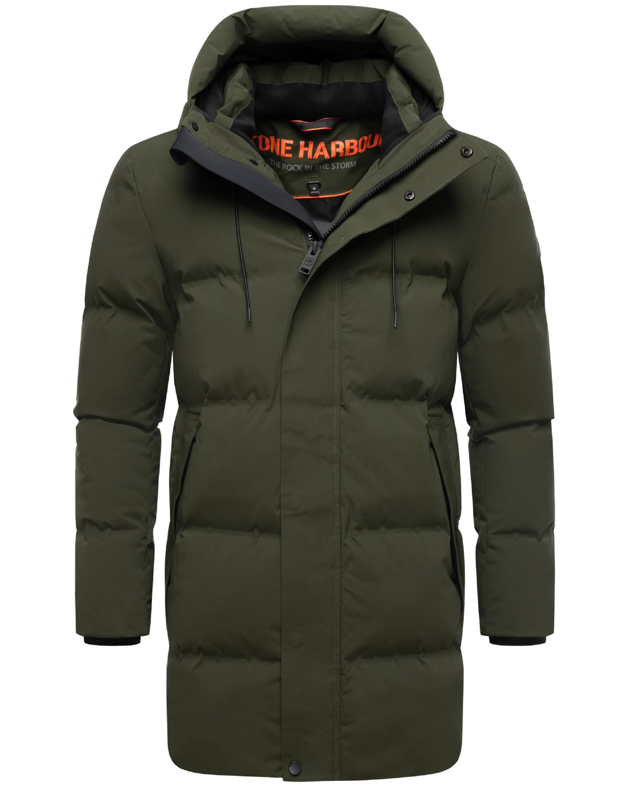 Gesteppter Kurzmantel mit Kapuze "Darianoo XX" Dark Olive