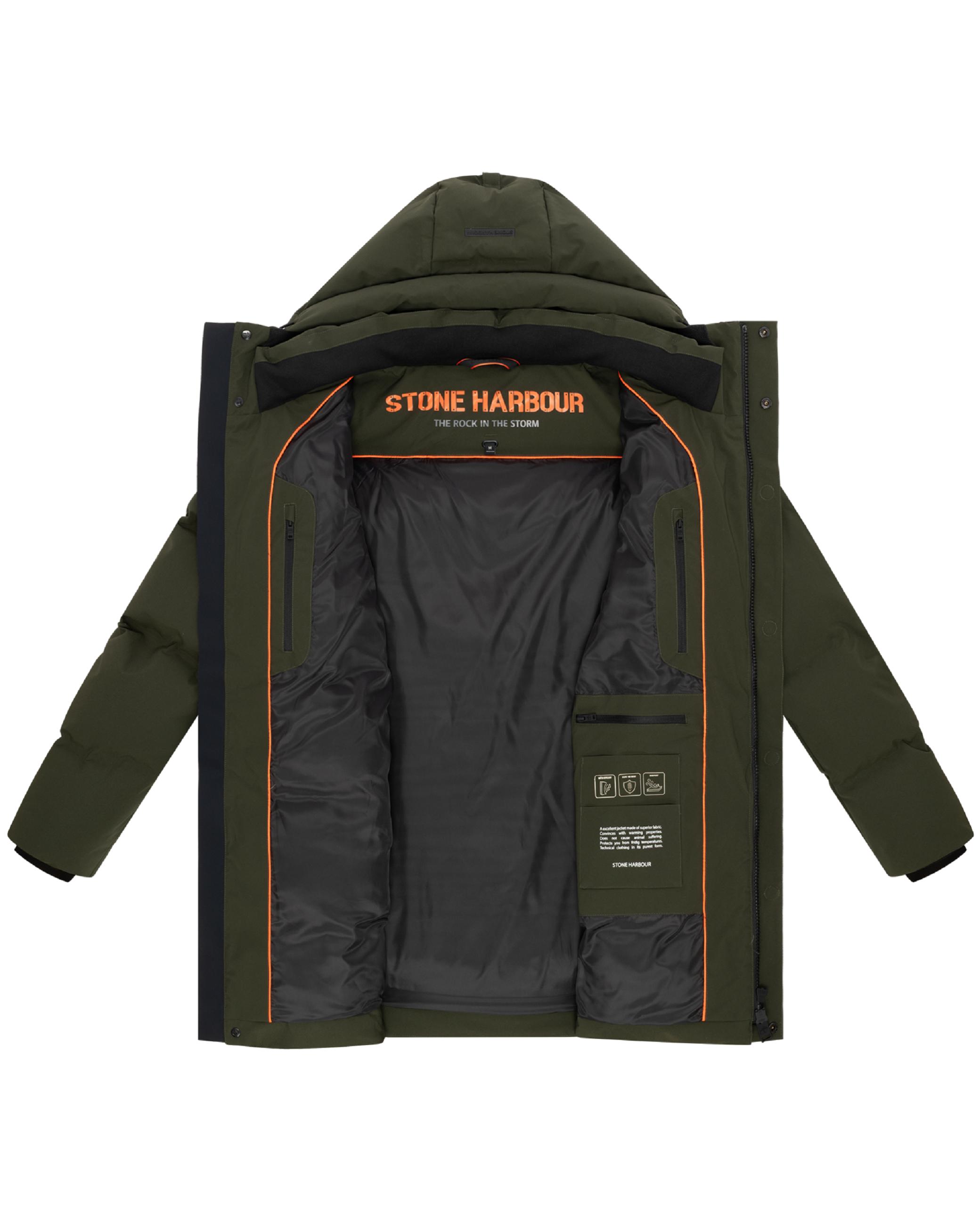 Gesteppter Kurzmantel mit Kapuze "Darianoo XX" Dark Olive