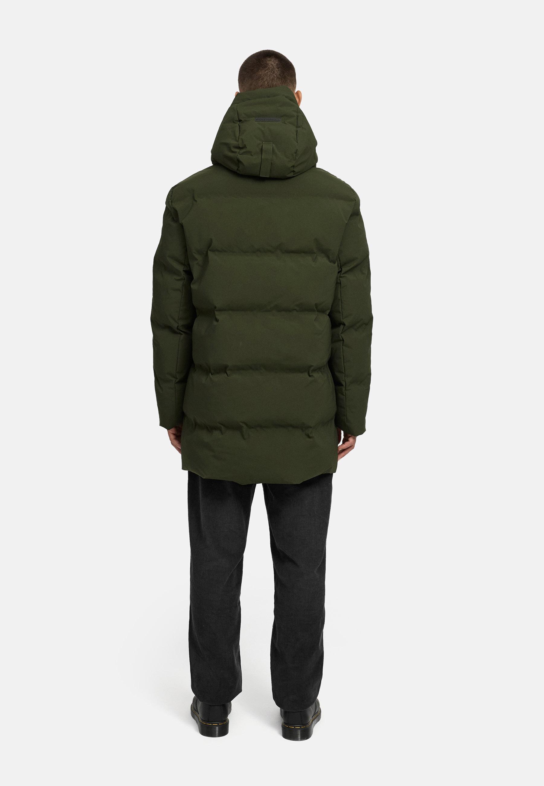 Gesteppter Kurzmantel mit Kapuze "Darianoo XX" Dark Olive