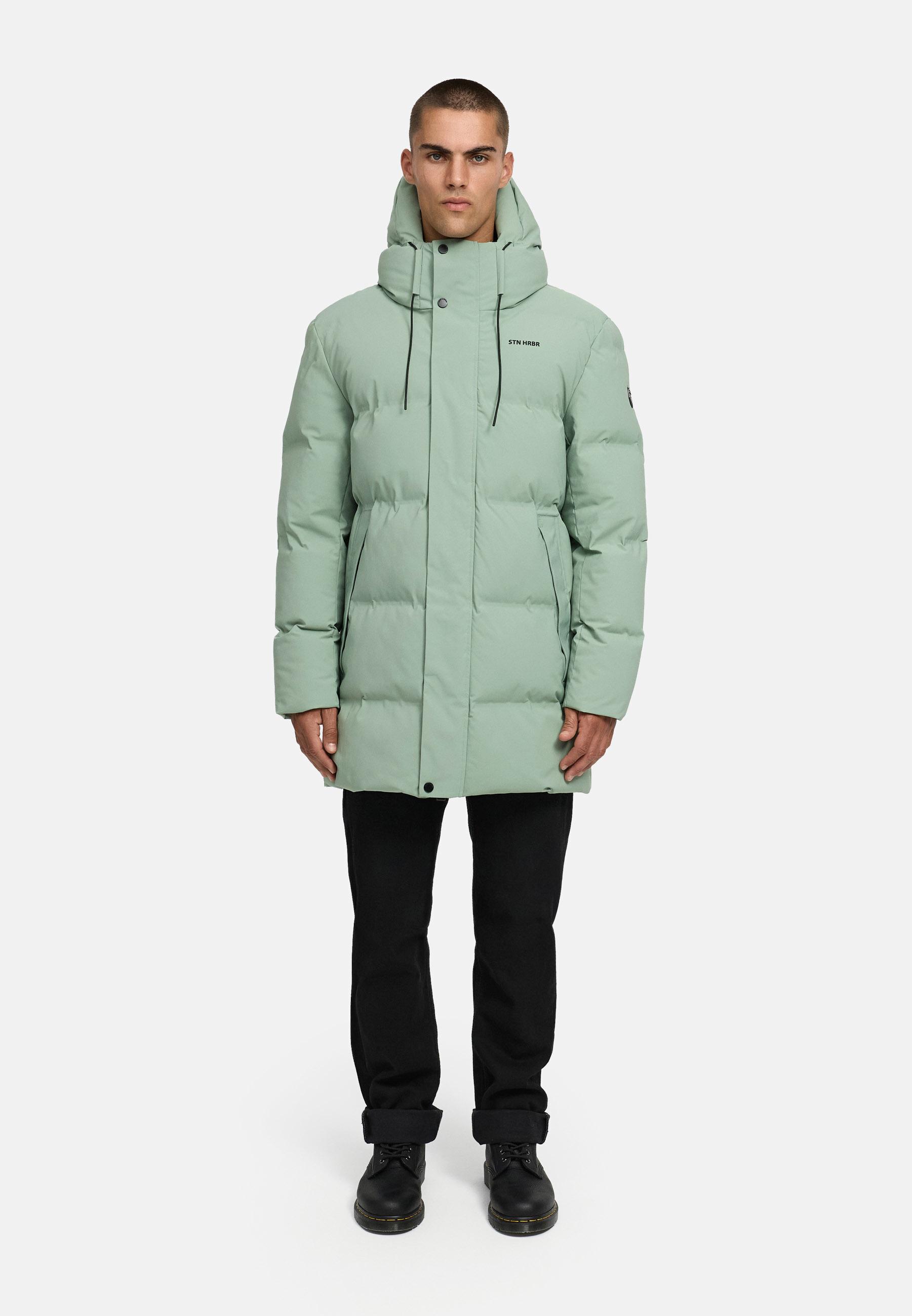 Gesteppter Kurzmantel mit Kapuze "Darianoo XX" Ice Green