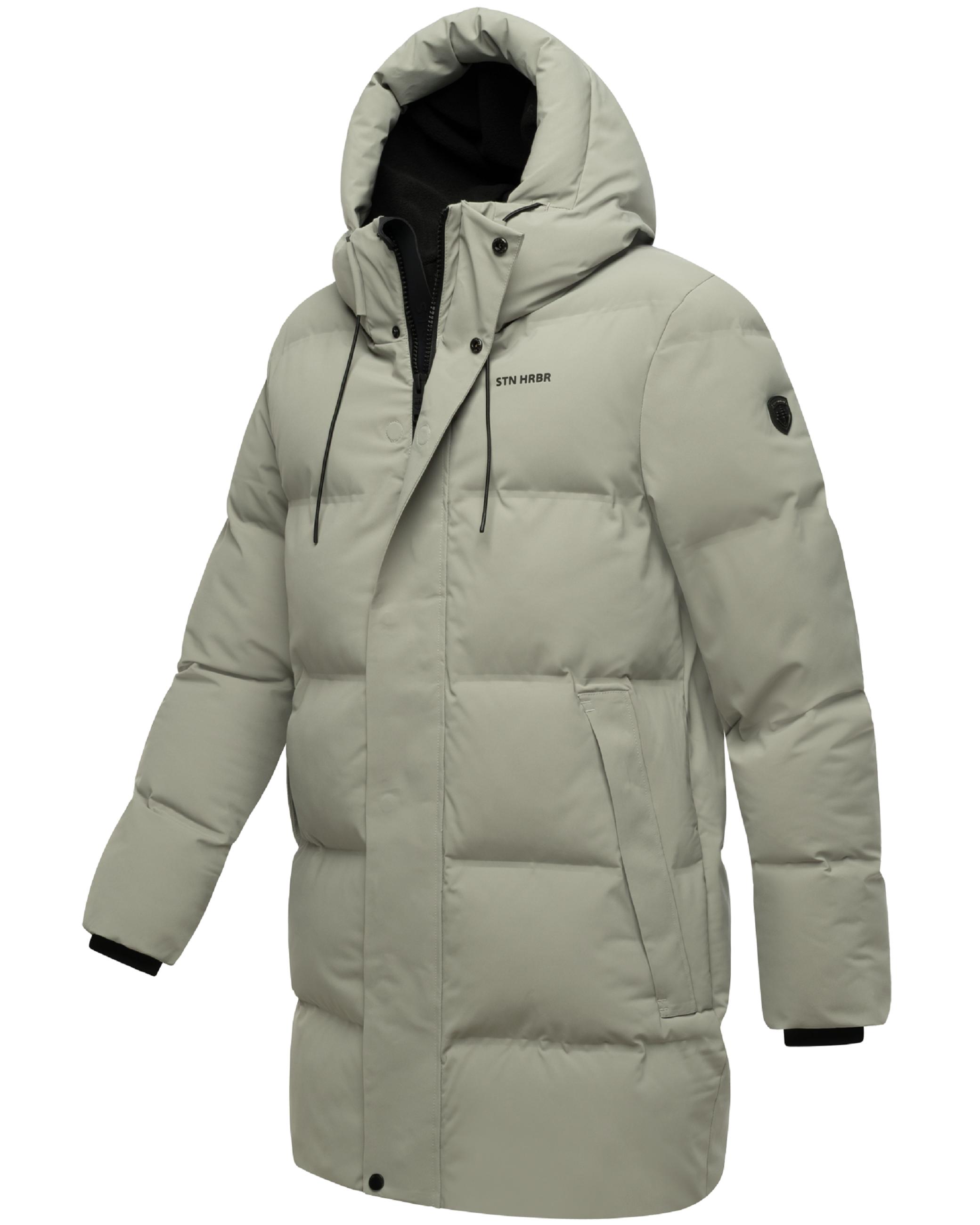 Gesteppter Kurzmantel mit Kapuze "Darianoo XX" Silver Grey
