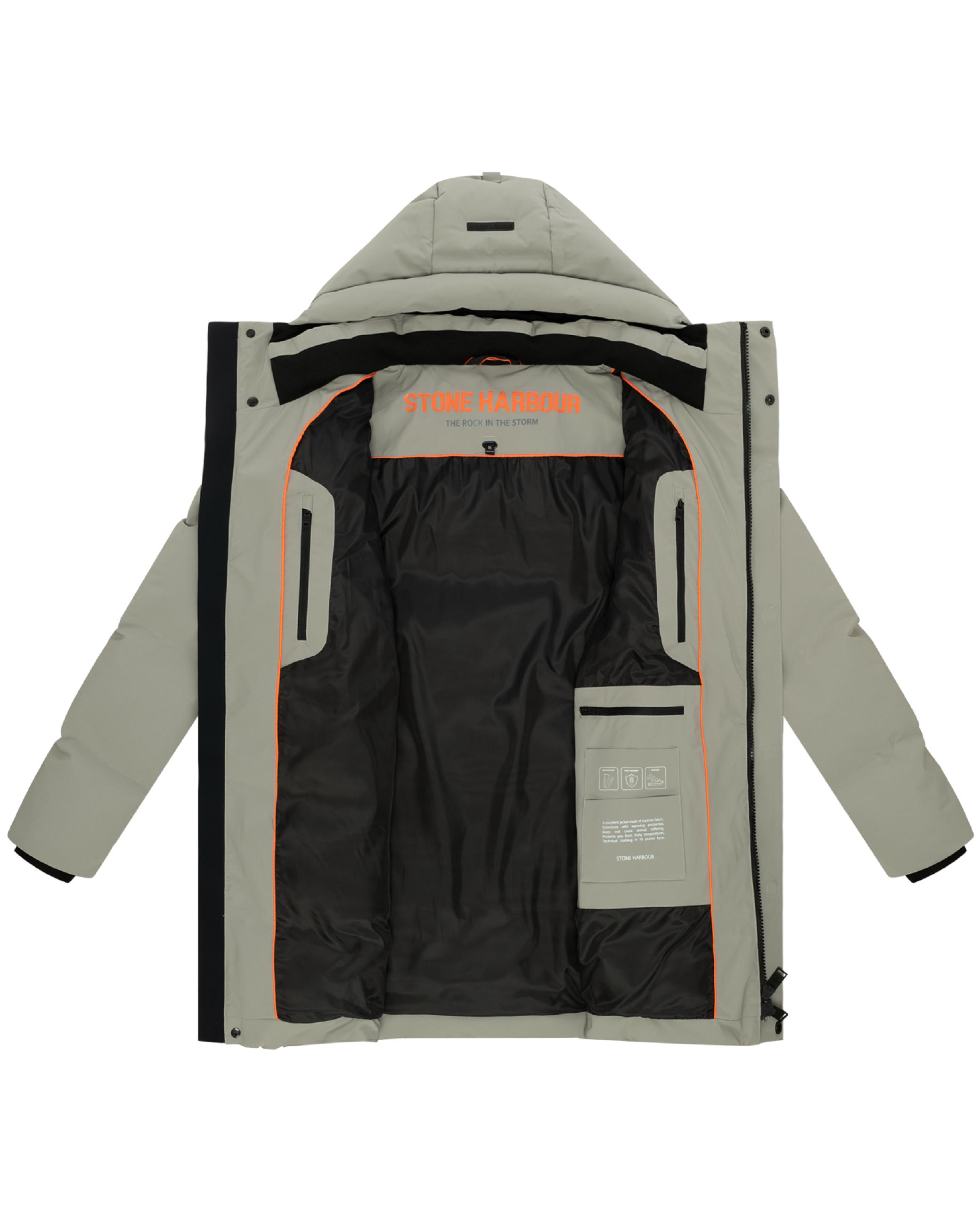 Gesteppter Kurzmantel mit Kapuze "Darianoo XX" Silver Grey