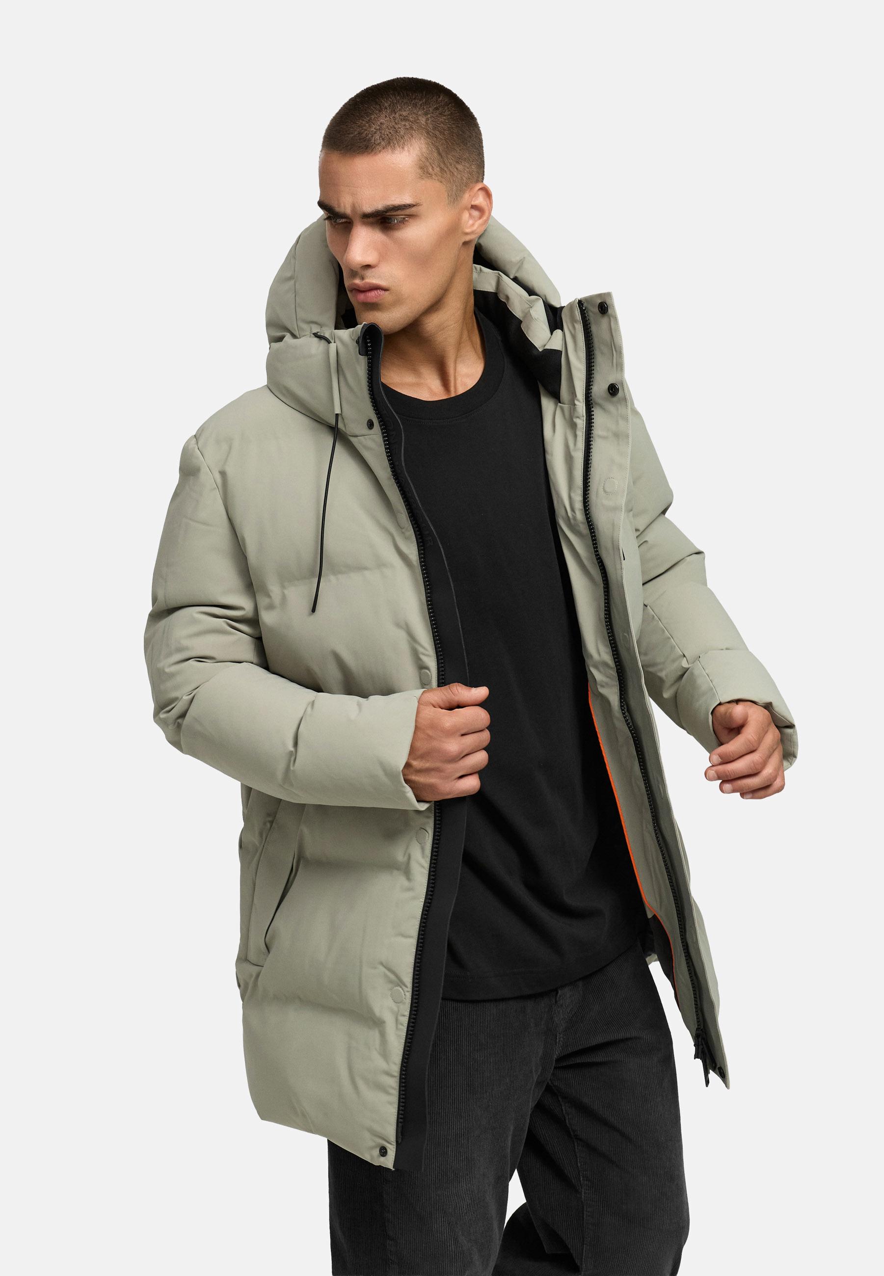 Gesteppter Kurzmantel mit Kapuze "Darianoo XX" Silver Grey
