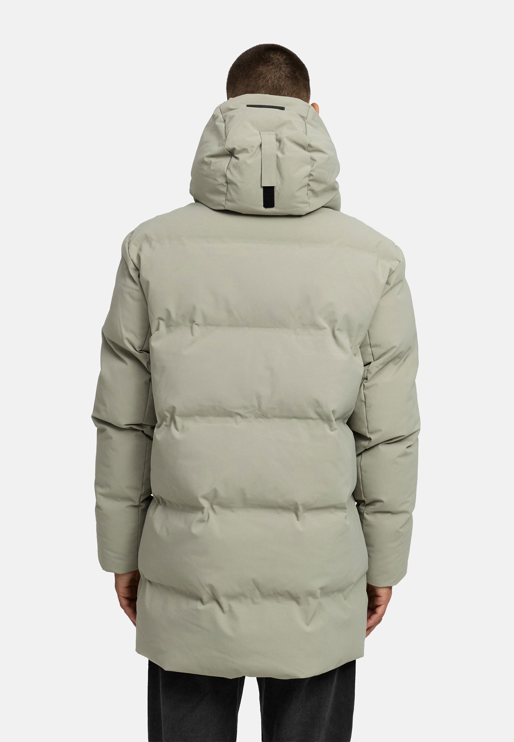 Gesteppter Kurzmantel mit Kapuze "Darianoo XX" Silver Grey