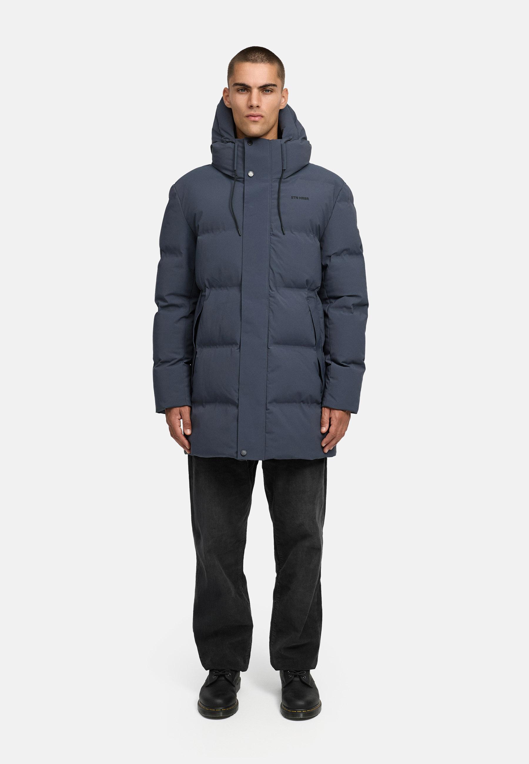 Gesteppter Kurzmantel mit Kapuze "Darianoo XX" Stone Blue