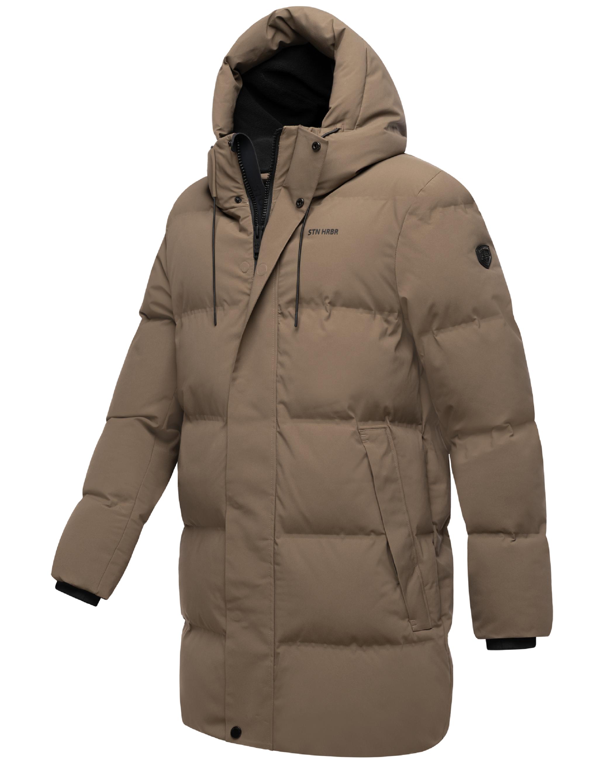 Gesteppter Kurzmantel mit Kapuze "Darianoo XX" Stone Brown