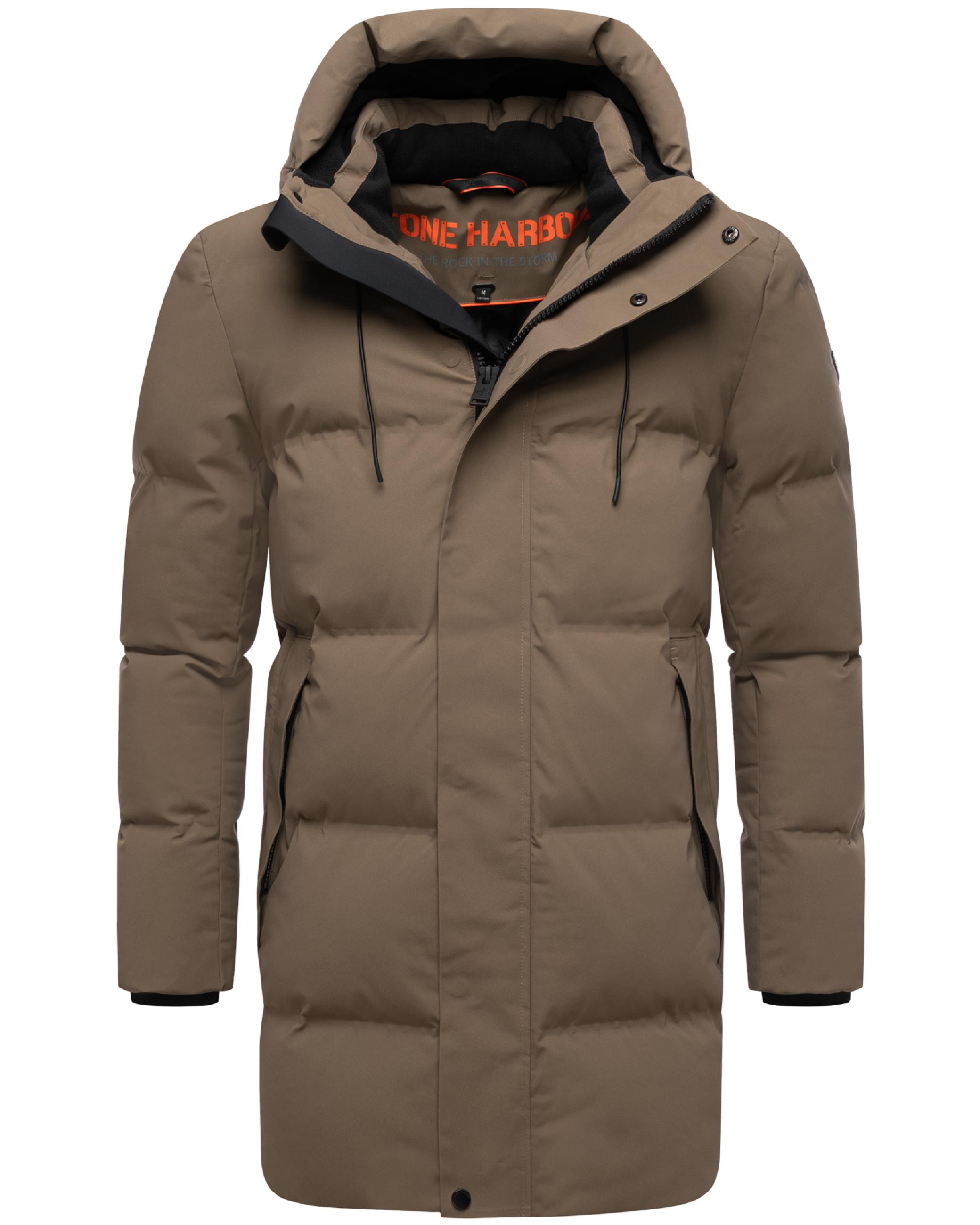 Gesteppter Kurzmantel mit Kapuze "Darianoo XX" Stone Brown