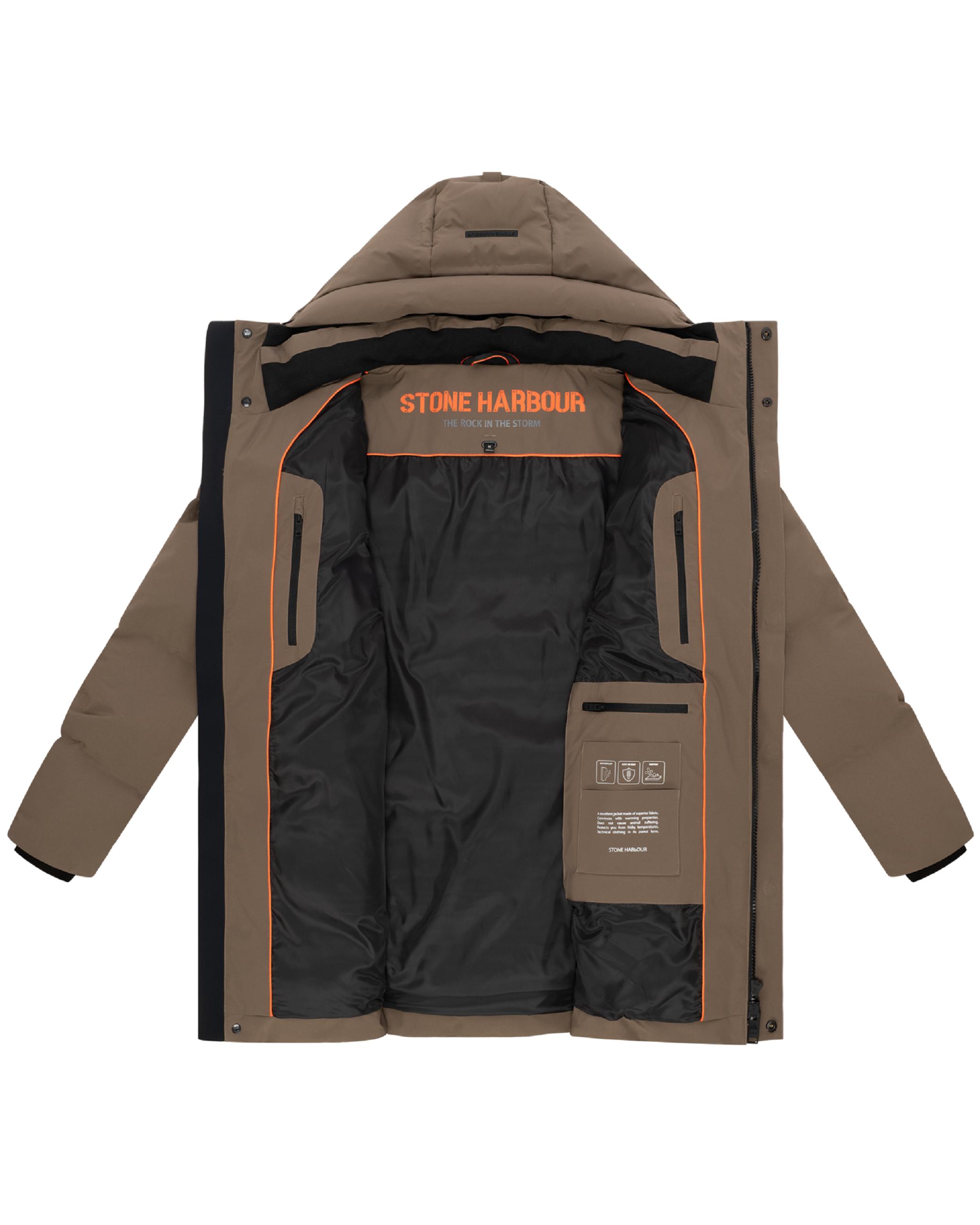 Gesteppter Kurzmantel mit Kapuze "Darianoo XX" Stone Brown