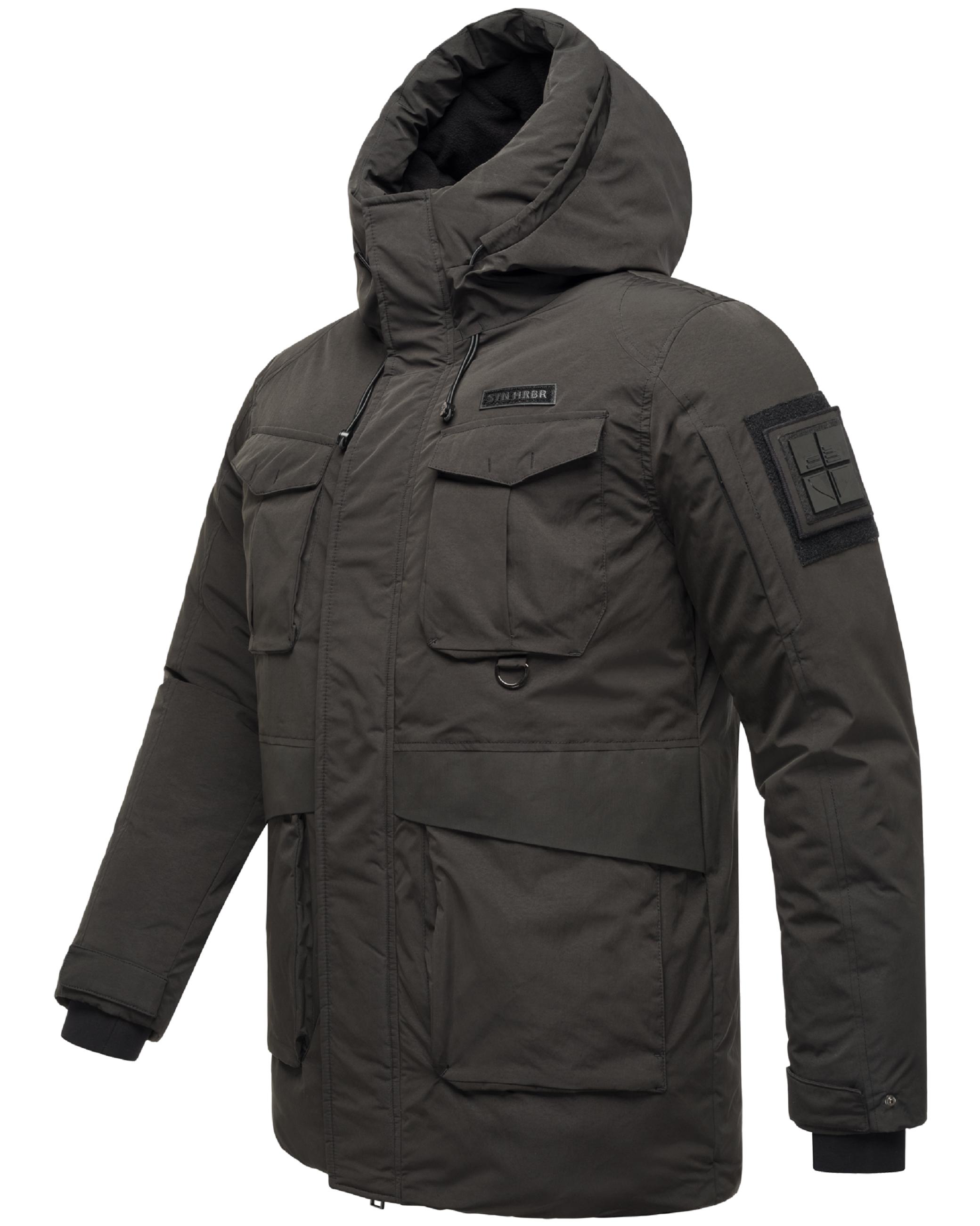 Wasserdichte Winterjacke mit magnetischer Abdeckleiste "Edriik XX" Black