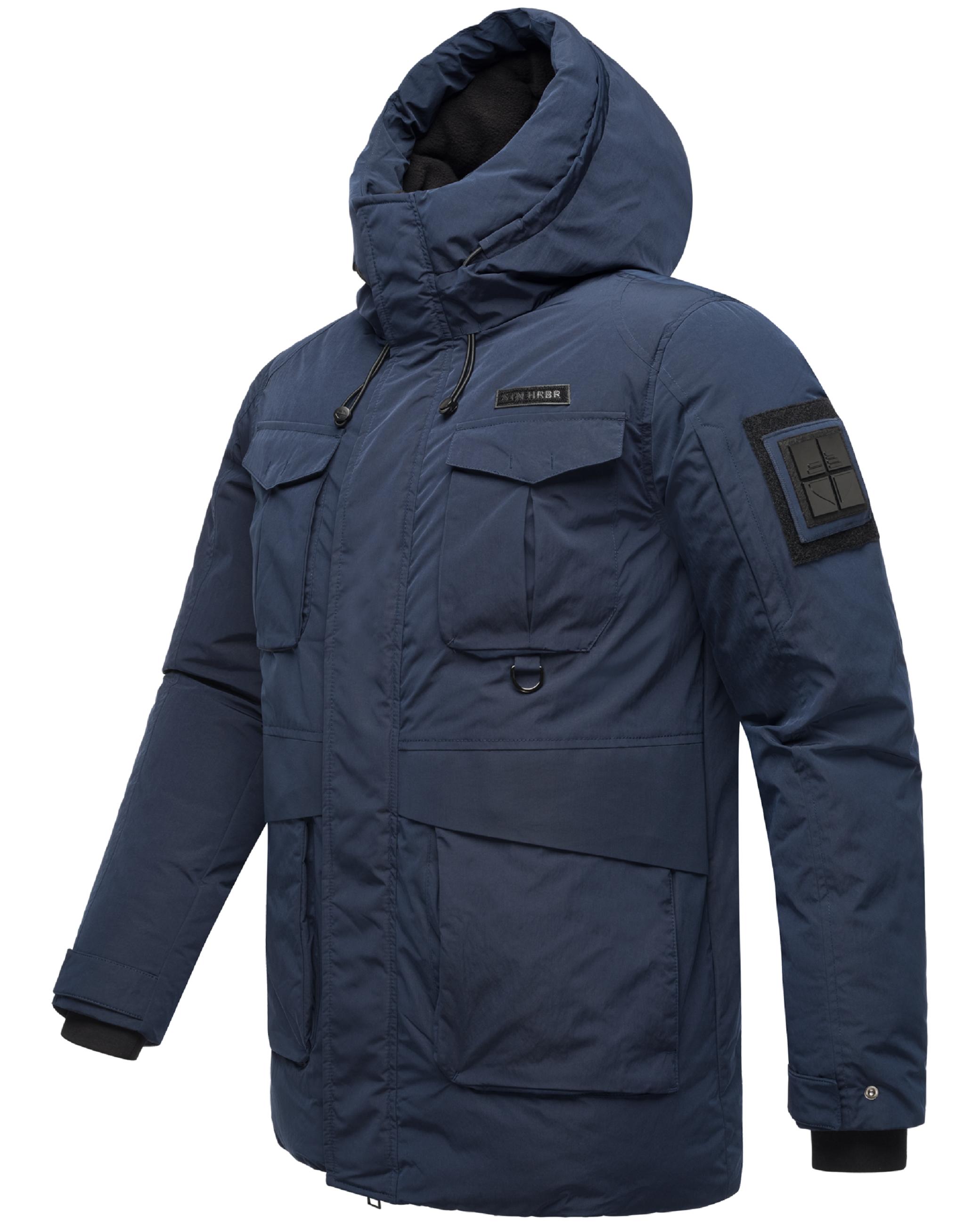 Wasserdichte Winterjacke mit magnetischer Abdeckleiste "Edriik XX" Navy