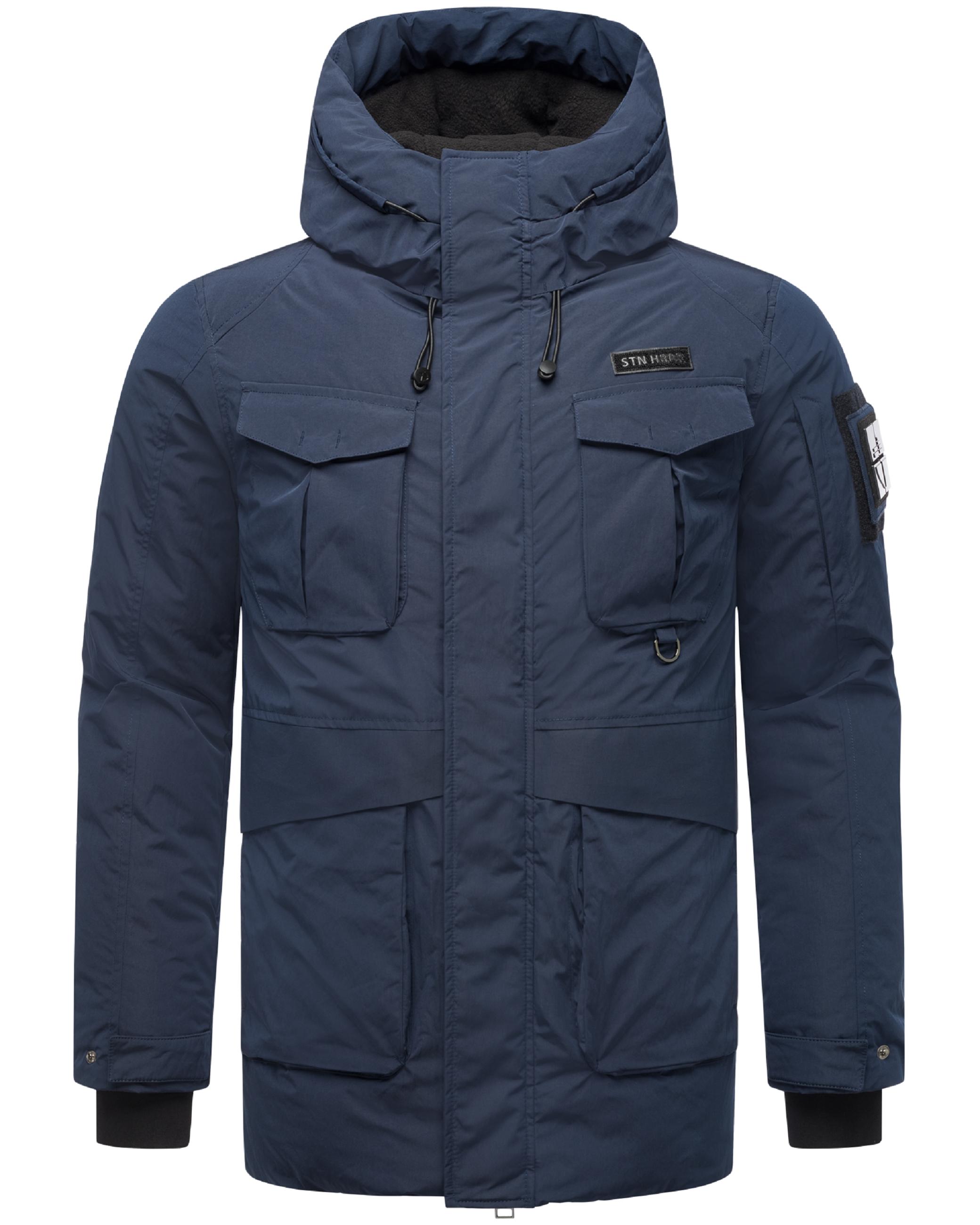 Wasserdichte Winterjacke mit magnetischer Abdeckleiste "Edriik XX" Navy