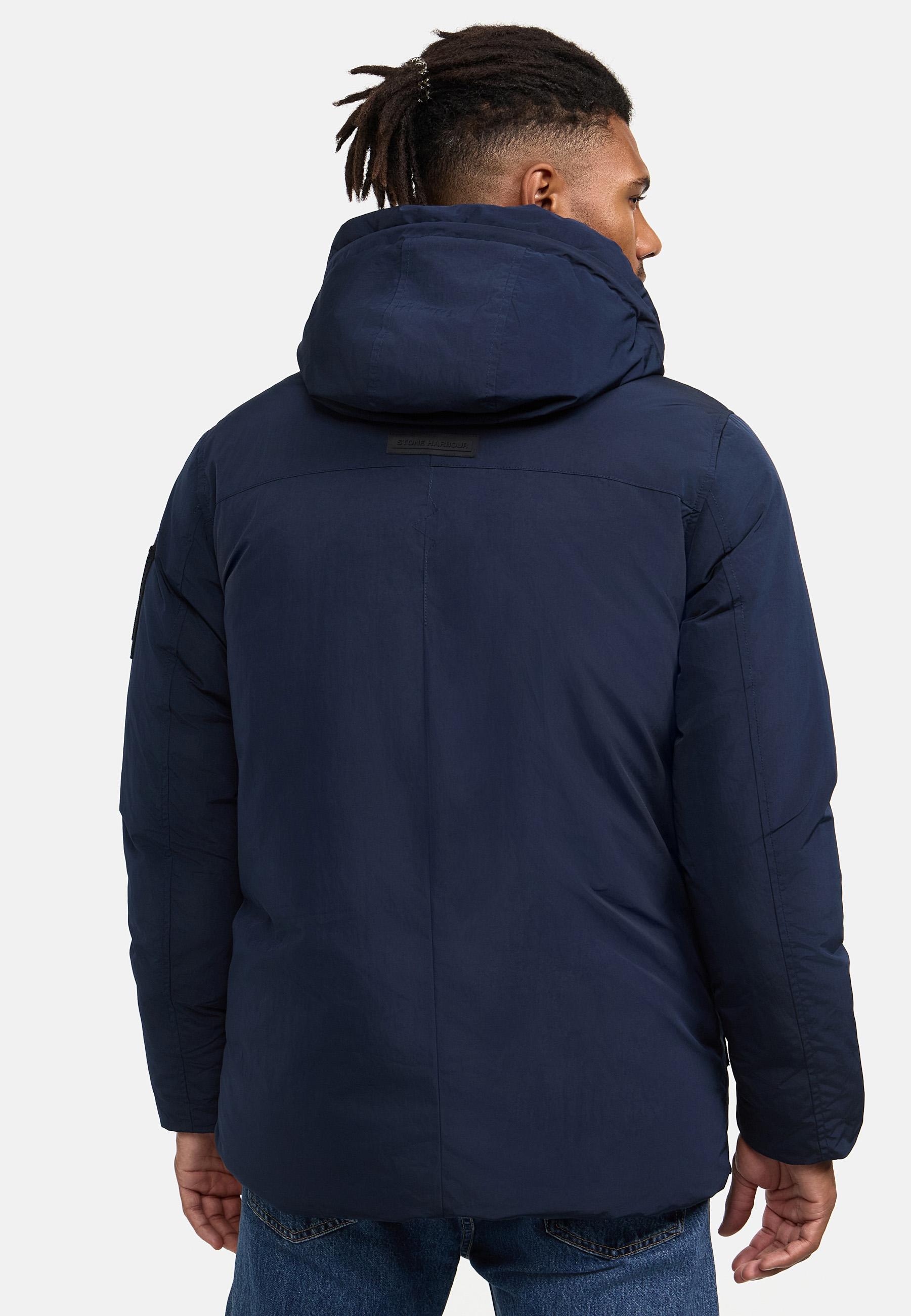 Wasserdichte Winterjacke mit magnetischer Abdeckleiste "Edriik XX" Navy