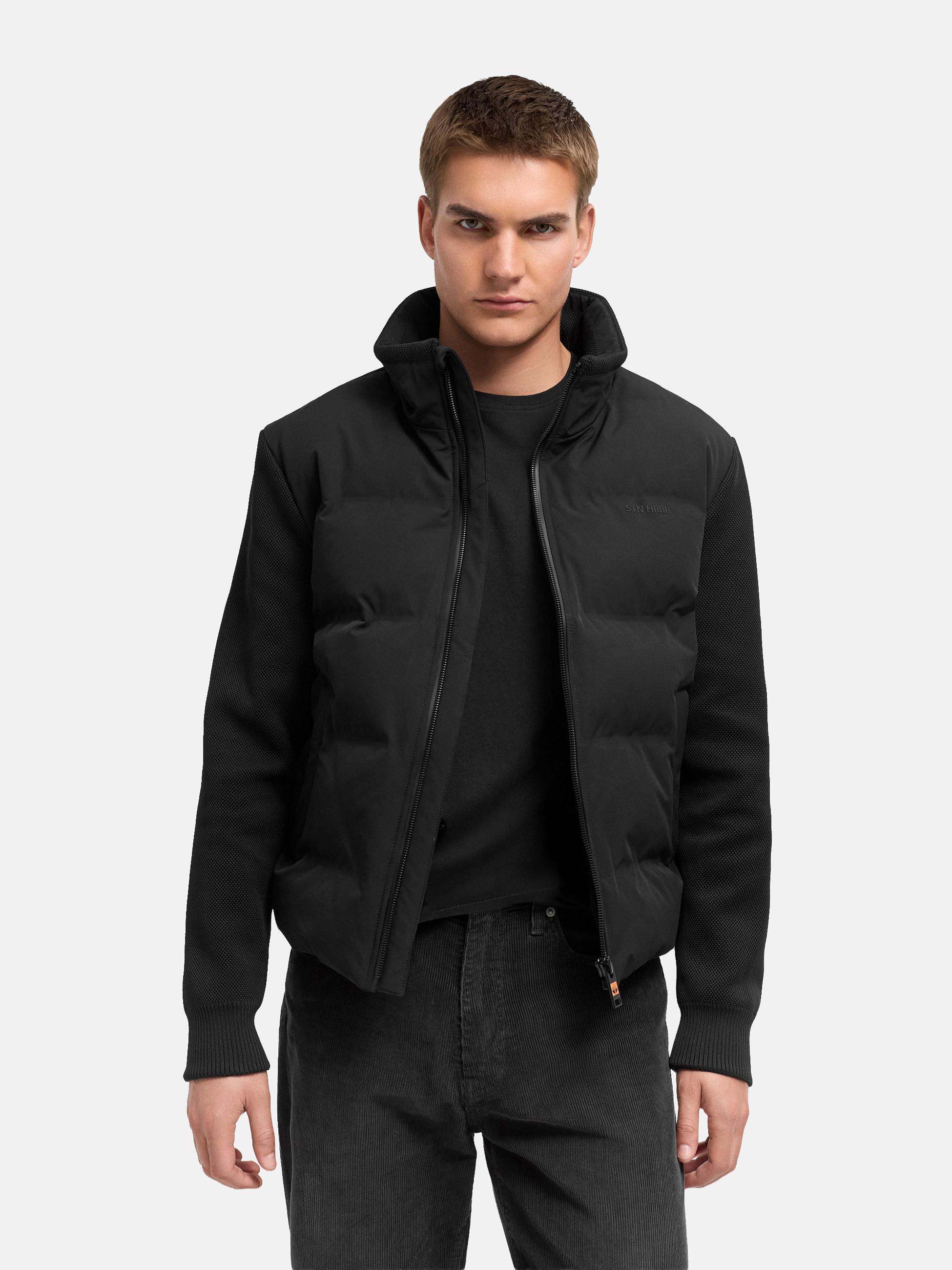 Warme Jacke mit Strickärmel "Eeron XX" Black