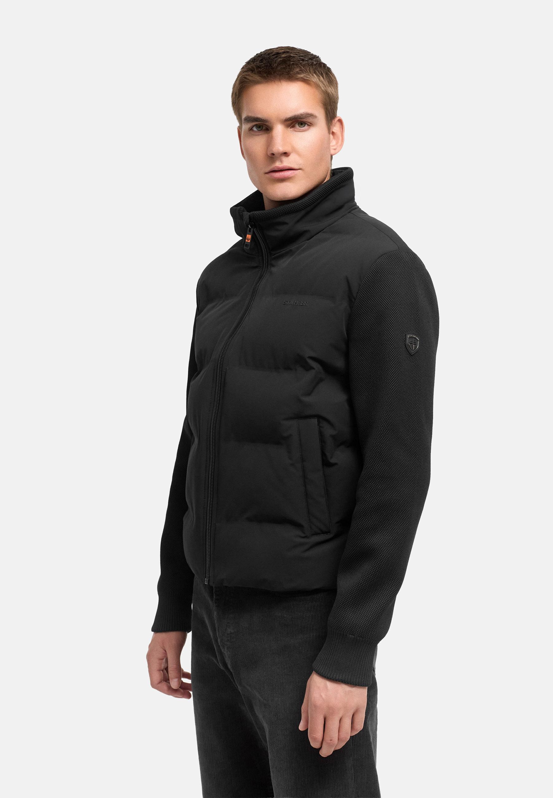 Warme Jacke mit Strickärmel "Eeron XX" Black
