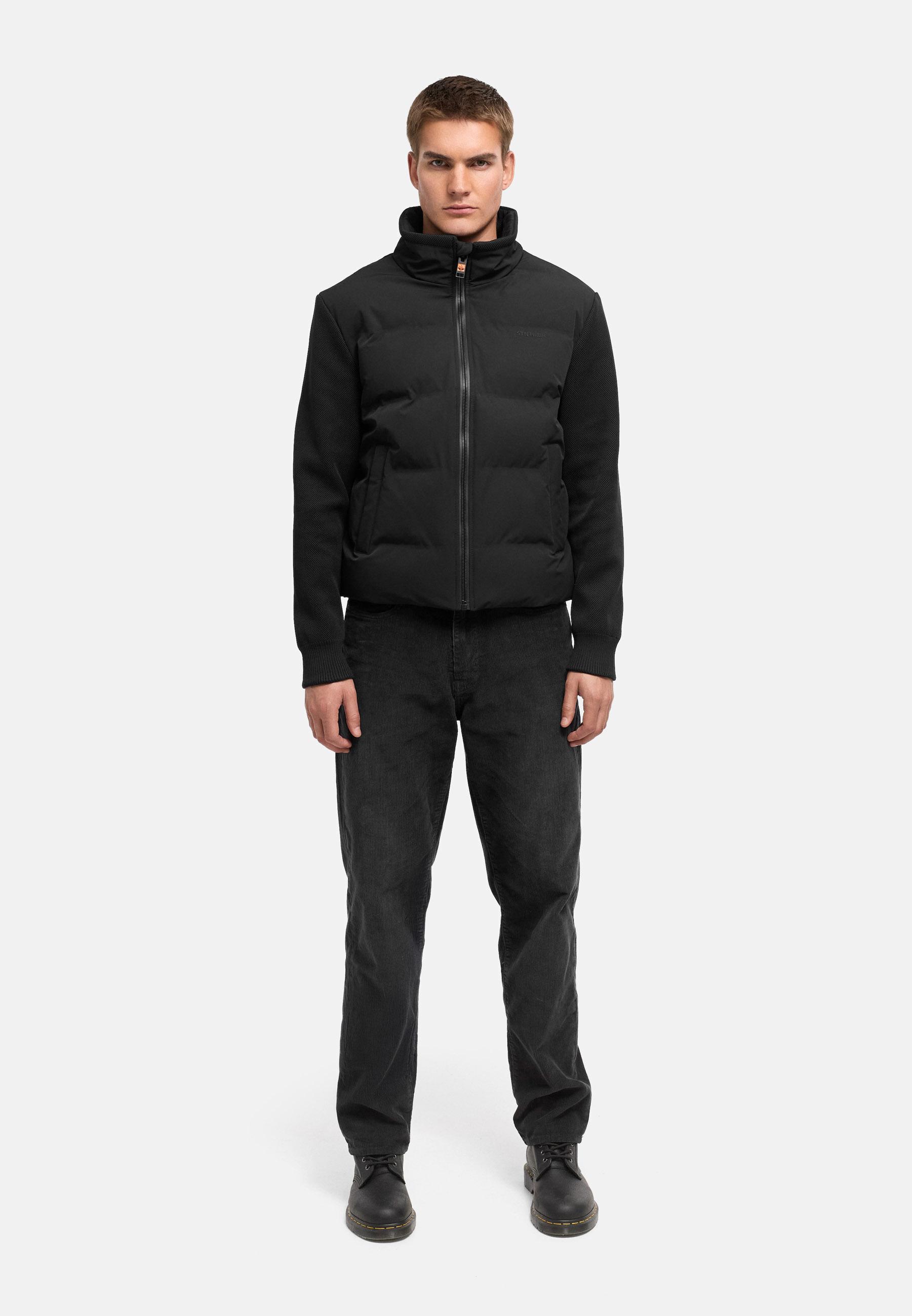 Warme Jacke mit Strickärmel "Eeron XX" Black